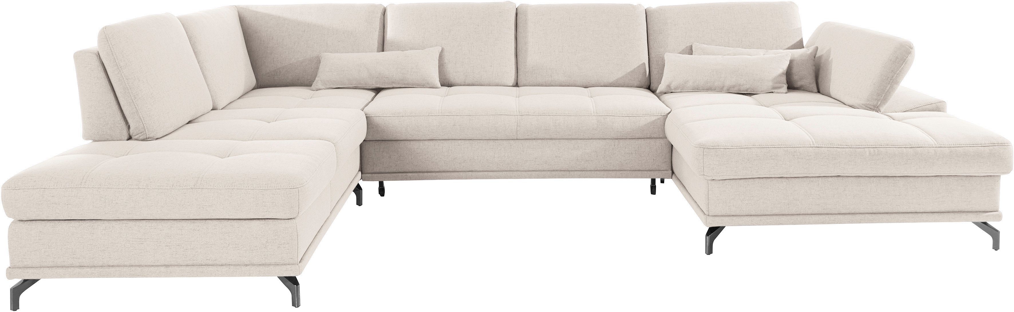 OTTO home Wohnlandschaft Costello U-Form, B: 363 cm mit Sitztiefen- & Armteilverstellung, optional Schlaffunktion & Bettkasten