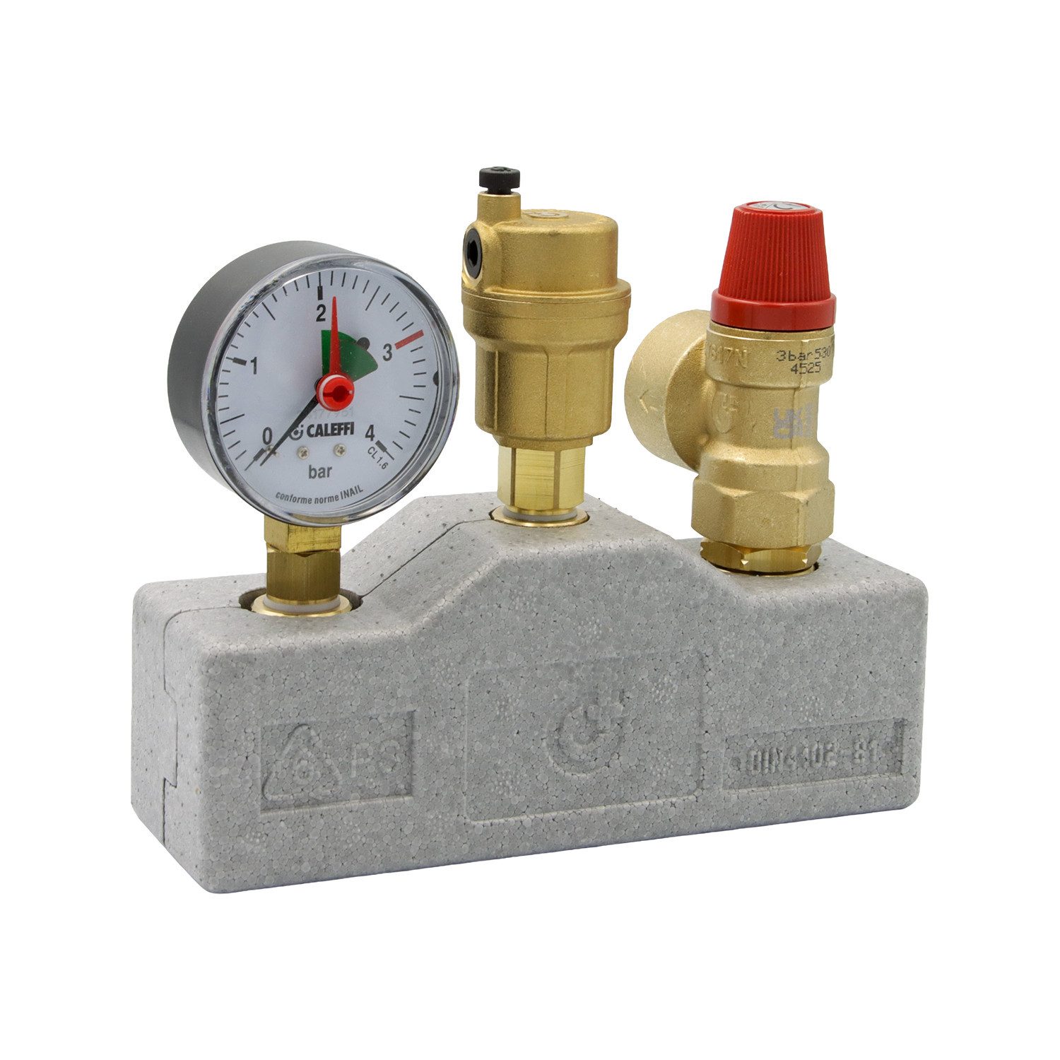 Caleffi Wasser-Druckminderer Kesselsicherheitsgruppe 100kW Sicherheitsgruppe Anschlussgruppe