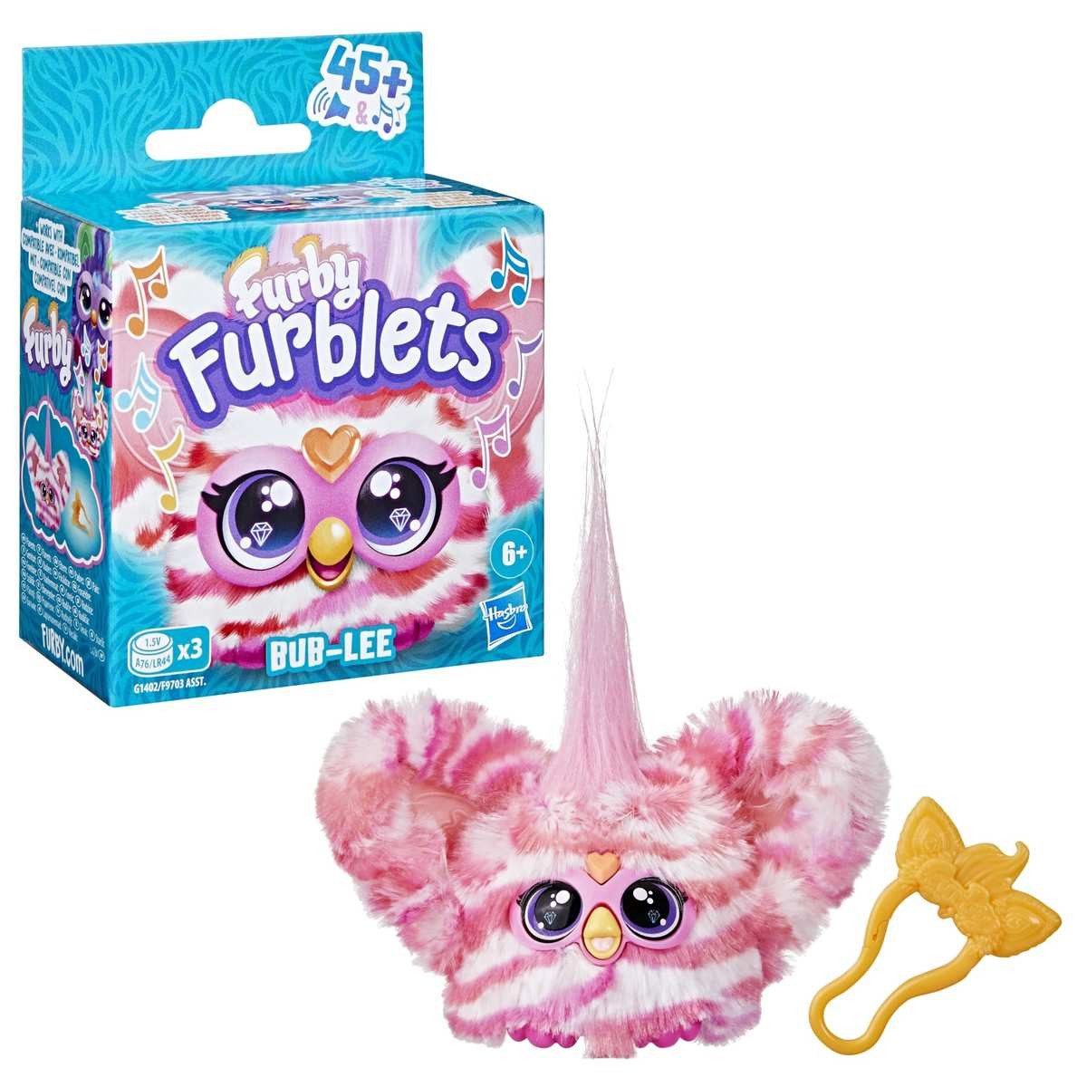 Hasbro Spielfigur Furby Furblets Bub-Lee Mini elektronisches Plüschspielzeug Pink 6+ – Bild 3 von 5