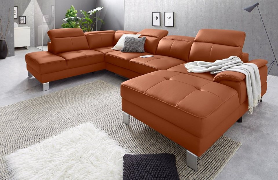 Exxpo Sofa Fashion Wohnlandschaft Inkl Kopf Bzw Ruckenverstellung Wahlweise Mit Bettfunktion Und Bettkasten Online Kaufen Otto Wohnlandschaft Leder Mit Schlaffunktion