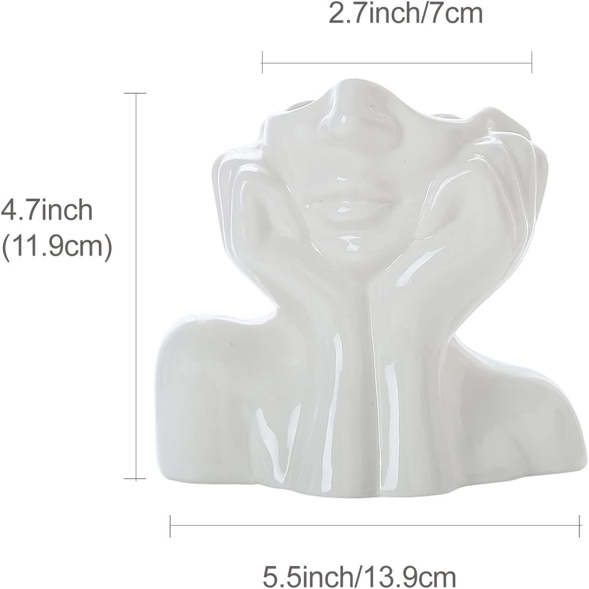 FELIXLEO Dekovase Gesicht Blume Vase Schreibtisch günstig online kaufen