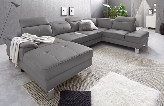 exxpo - sofa fashion Wohnlandschaft, inkl. Kopf- bzw. Rückenverstellung, wahlweise mit Bettfunktion und Bettkasten