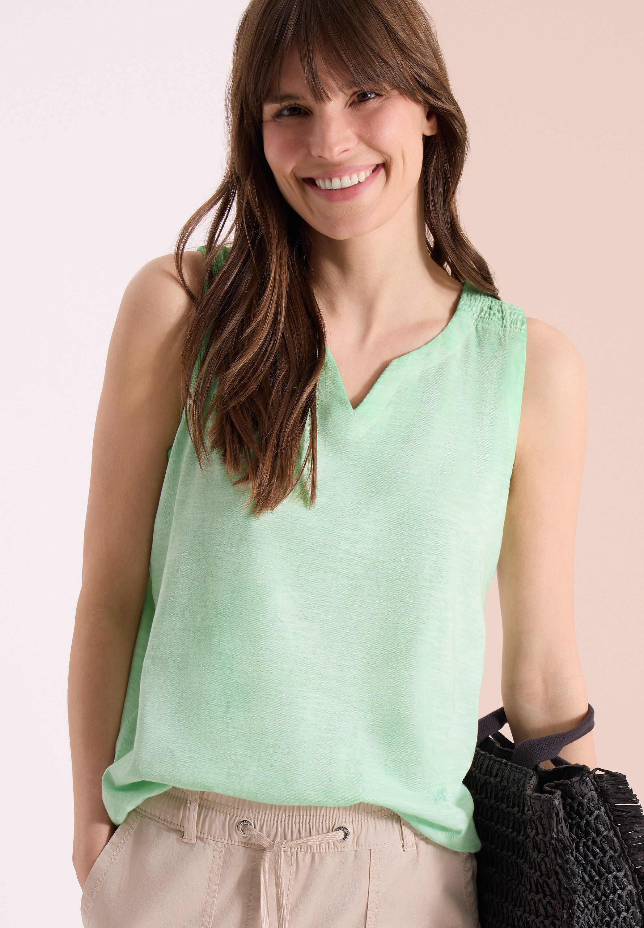 CECIL Shirttop aus reiner Baumwolle