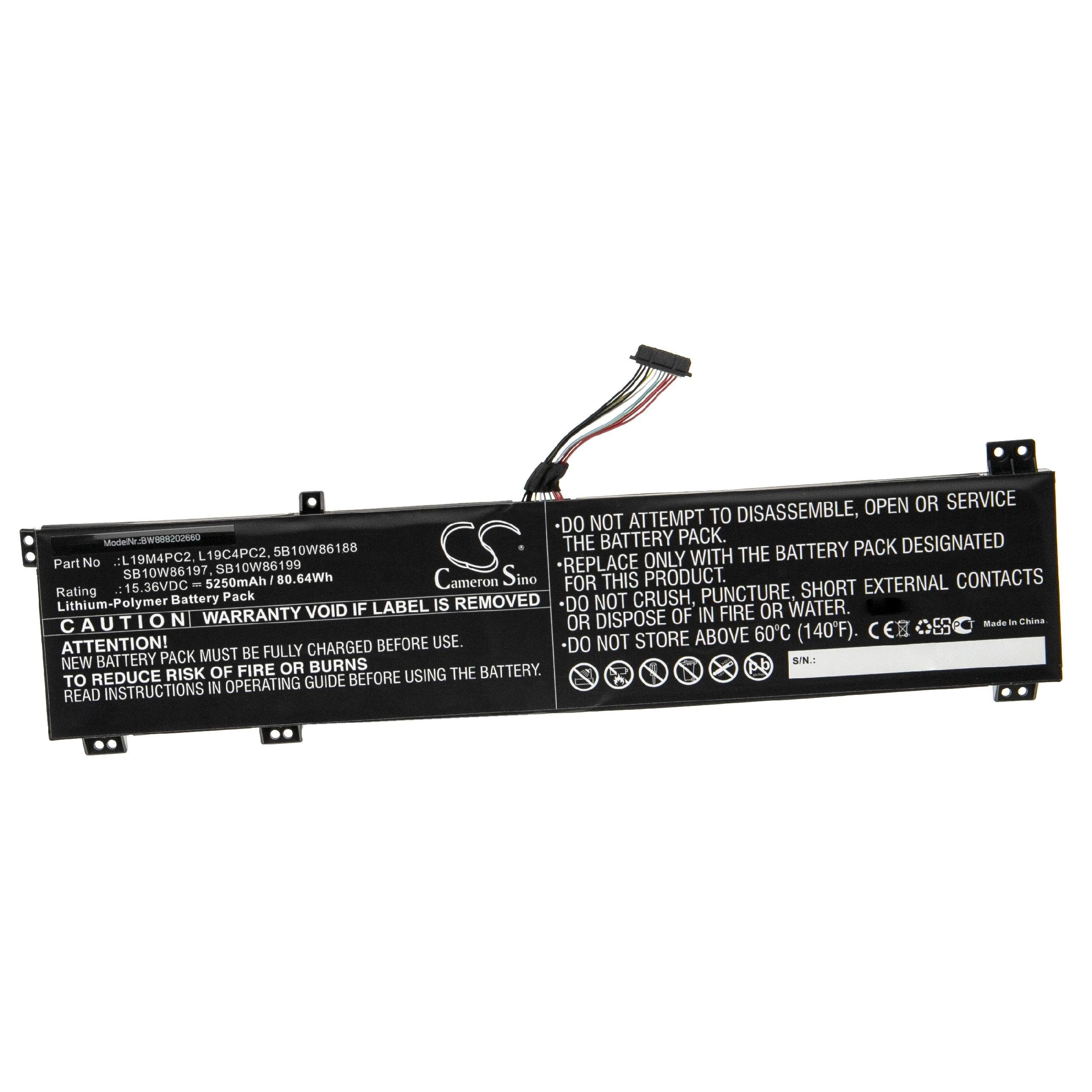 vhbw passend für Lenovo 7 15IMH05 81YT005TUS, 7 15IMH05 81YU001RUK, 7 Laptop-Akku 5250 mAh