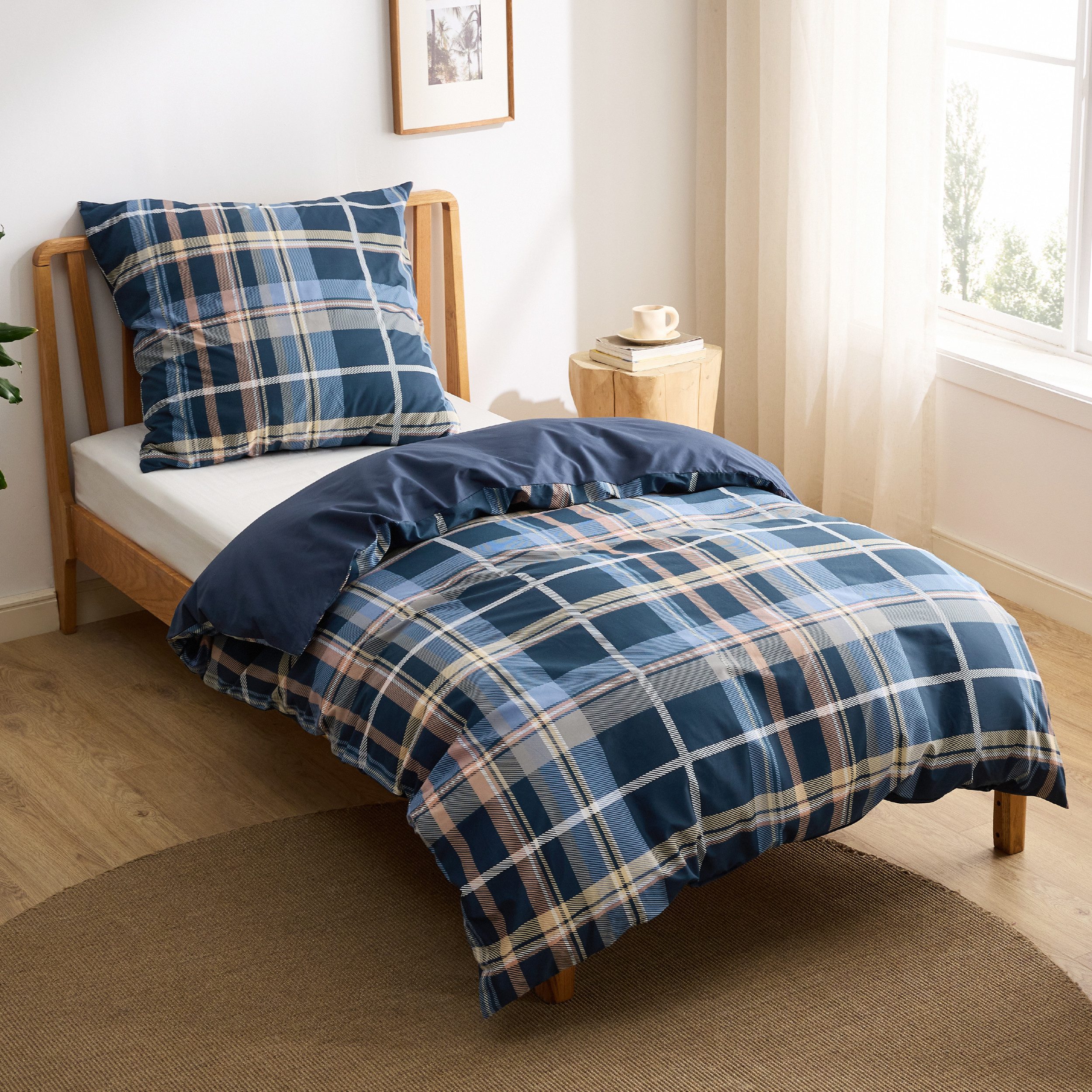 BEDSURE Wendebettwäsche mit Zweige-Design und Reißverschluss, ÖKO-TEX zertifiziert, Baumwolle, 2 teilig, aus 100% natürlicher Baumwolle, mit 8 stabilen Eckbändchen