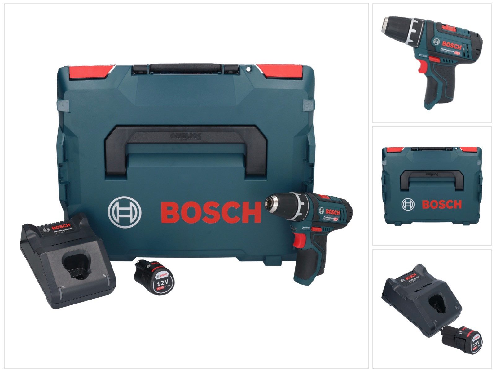 Bosch Professional Akku-Schrauber GSR 12V-15 Professional Akku Bohrschrauber 12 V 30 Nm