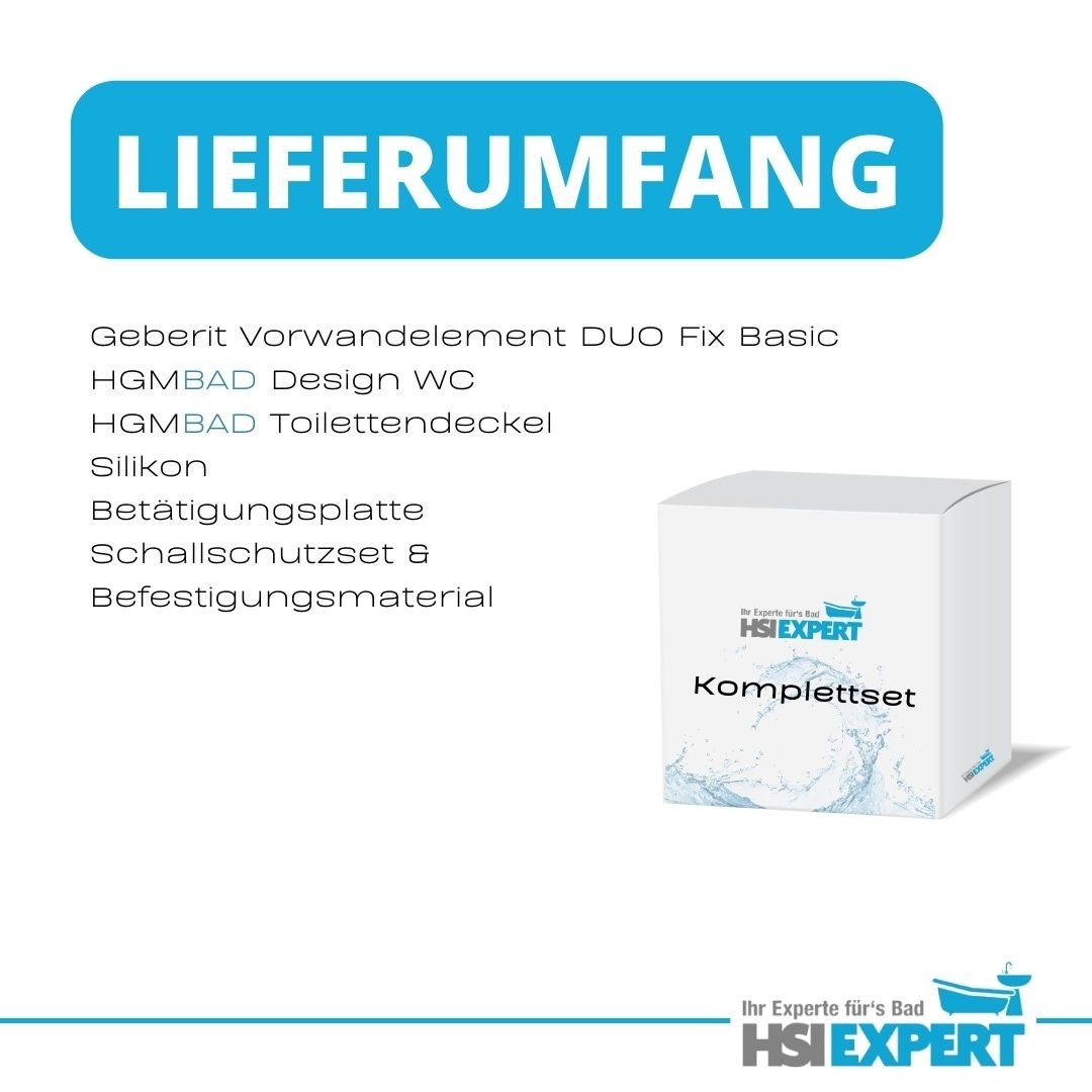 GEBERIT Vorwandelement WC Geberit Sigma Spülkasten WC Drückerplatte schwarz, Komplett-Set