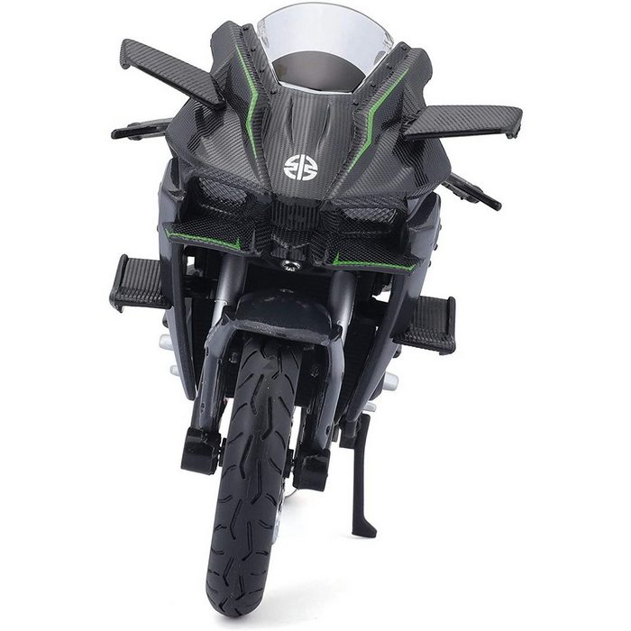 Maisto® Spielzeug-Auto Modellmotorrad - Kawasaki Ninja H2R (schwarz Maßstab 1:12) detailliertes Modell AH11010