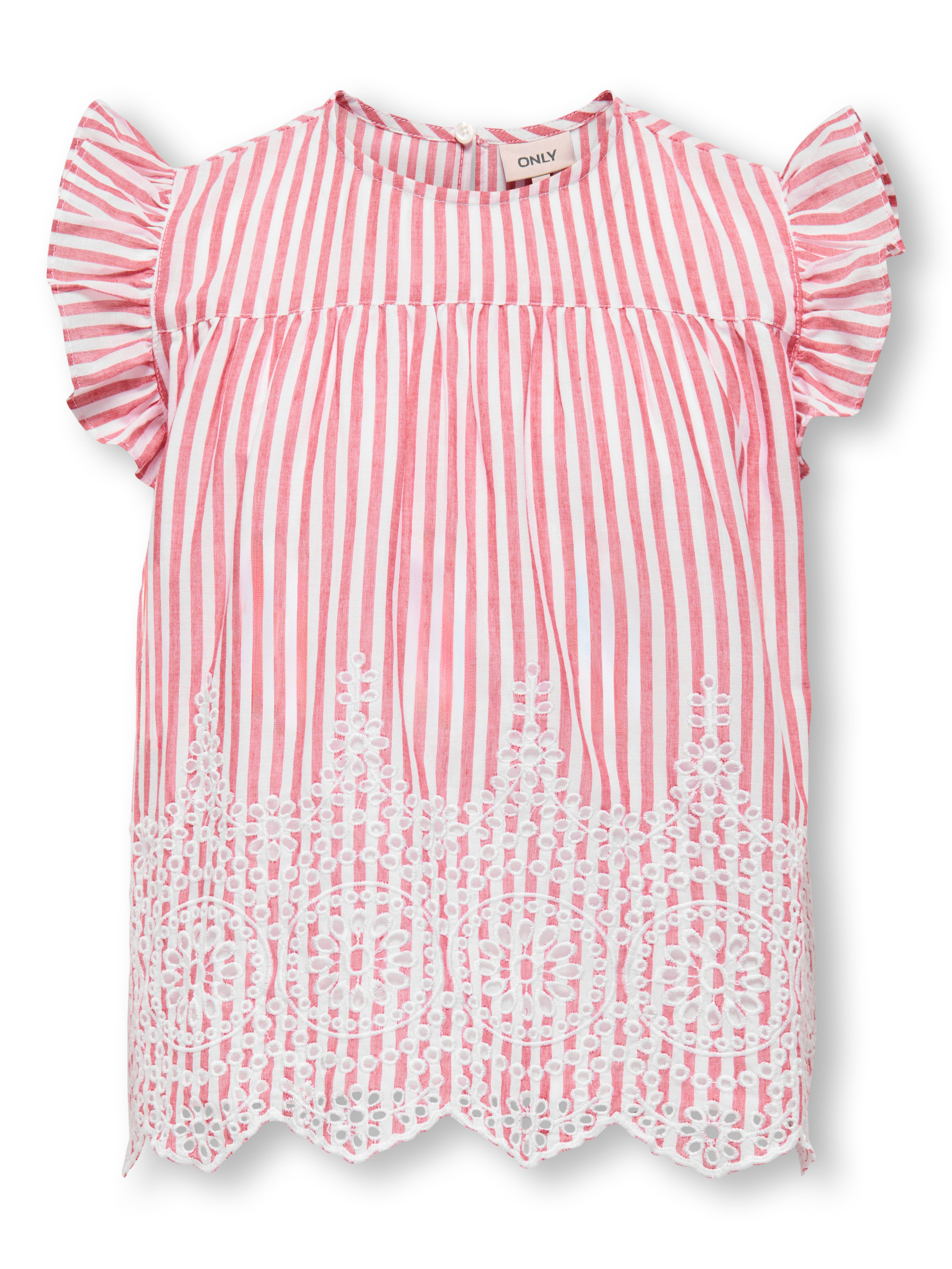 Blusentop KOGBONDI LIFE S/L EMB FRILL TOP WVN