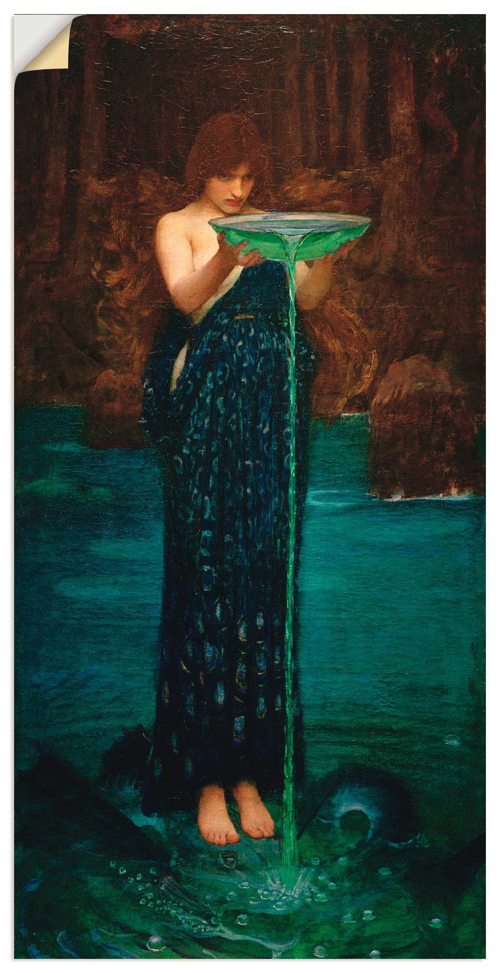 Artland Wandbild Circe Invidiosa, Frau (1 St), als Leinwandbild, Wandaufkleber oder Poster in versch. Größen