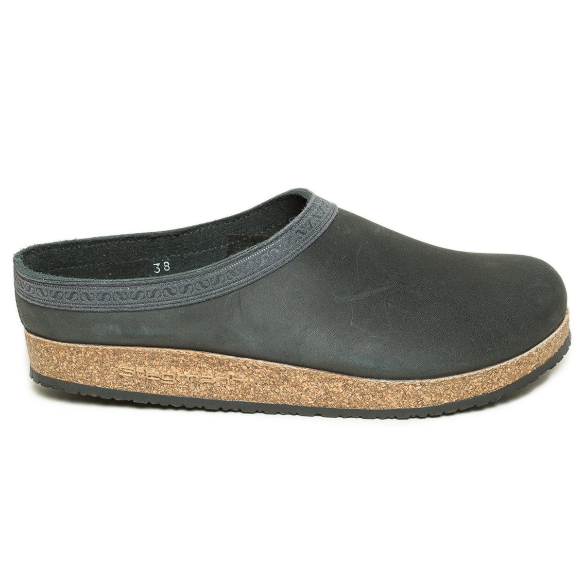 Stegmann Leder Clog (1-tlg) Clogs - Flexibles Kork-Leder-Fußbett, Hausschuh aus Leder