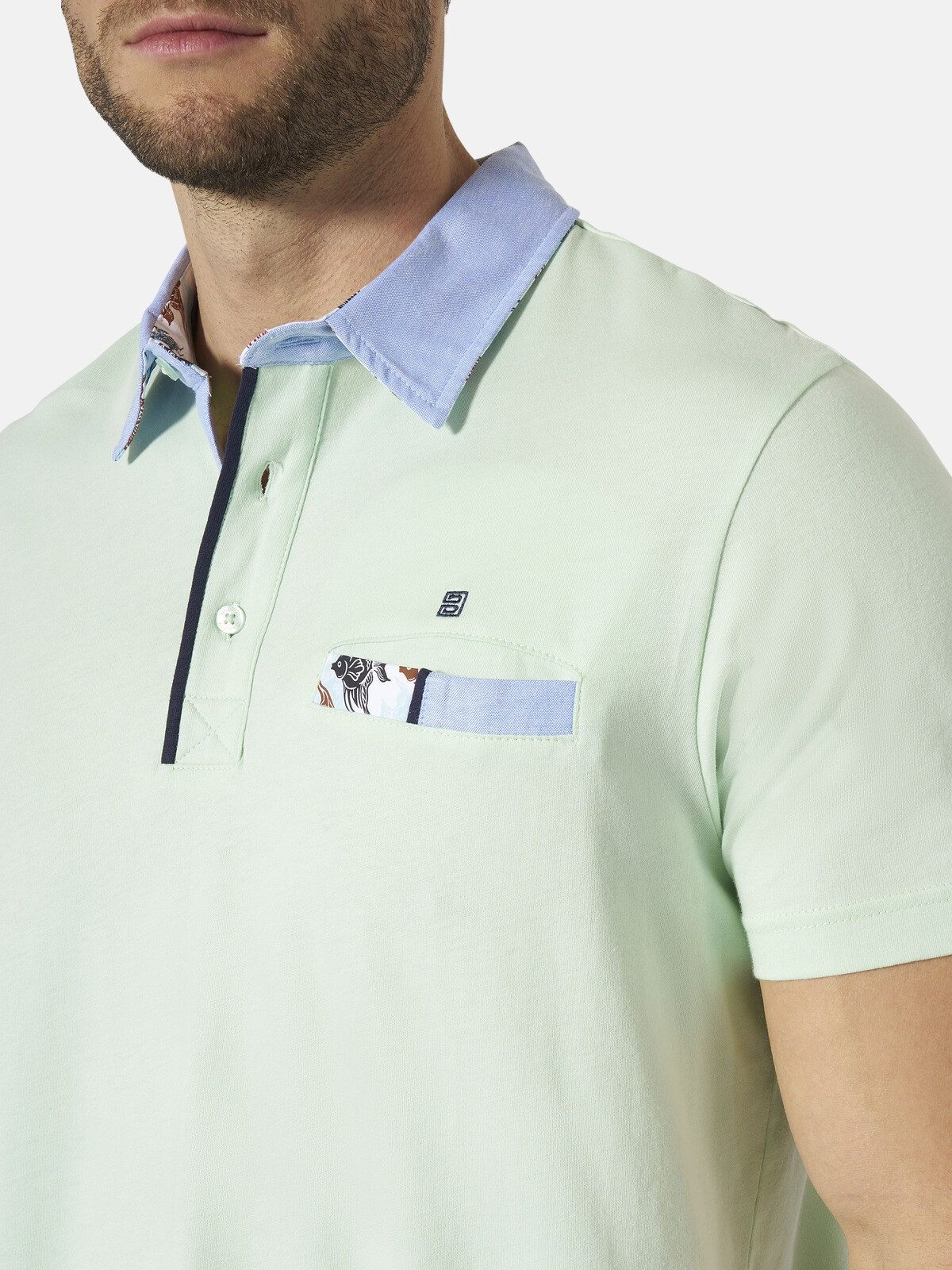 Babista Poloshirt SAVINO mit stylischem Webkragen – Bild 4 von 5