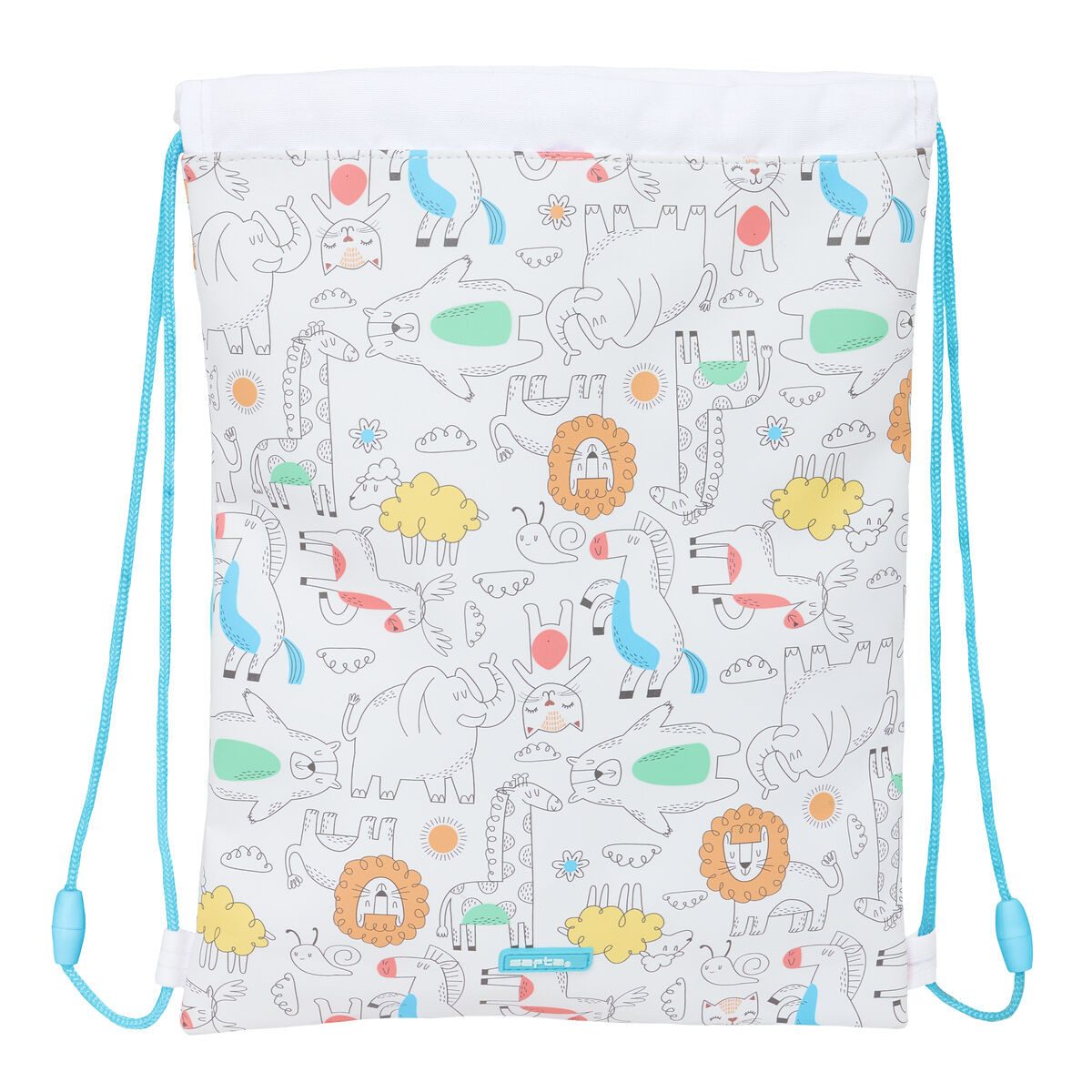 safta Rucksack Rucksacktasche mit Bändern Safta Zoo Beige 26 x 34 x 1 cm