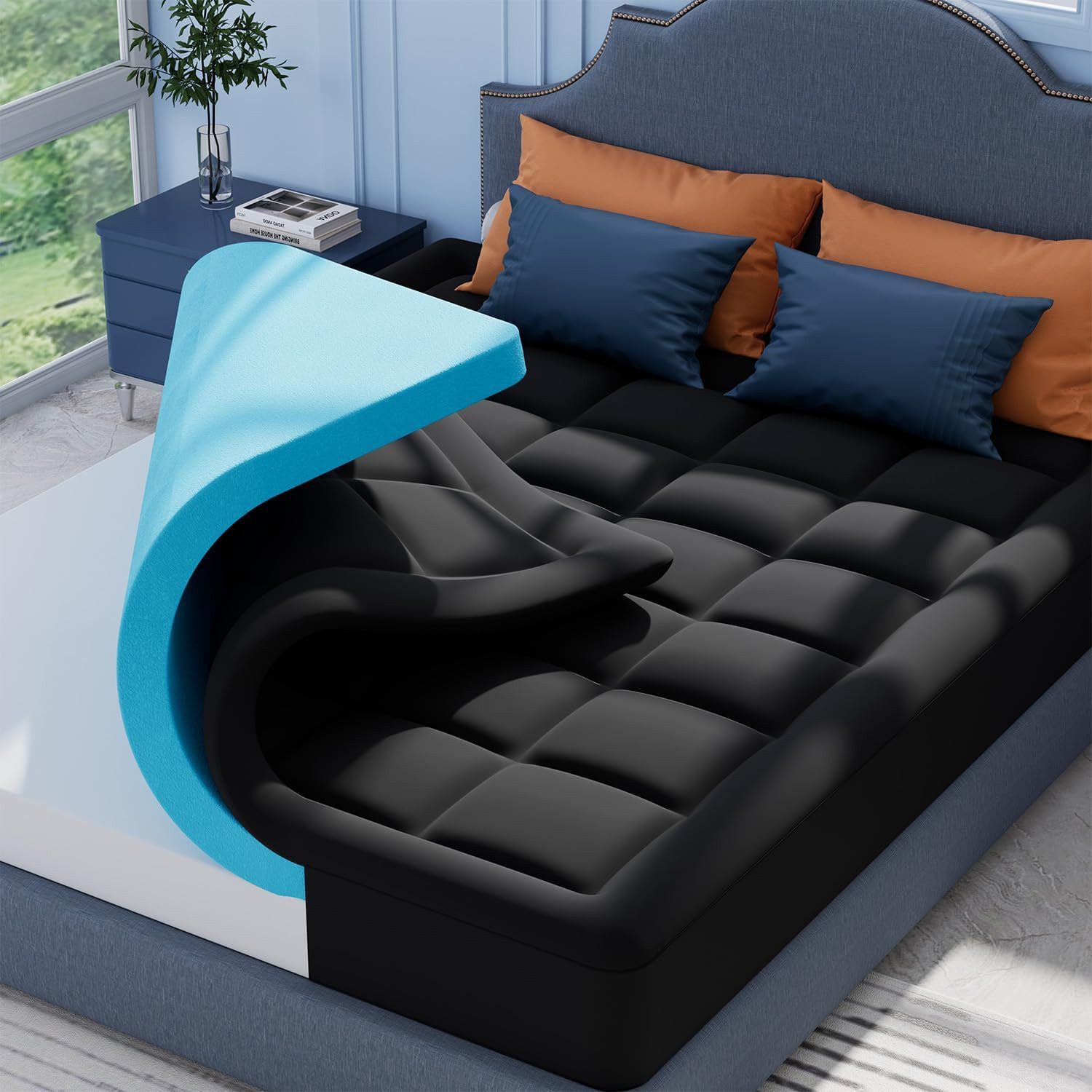 Elemuse, Topper H3/H4 Gel Memory-Schaum Matratzentopper, Waschbar Bezug, 7 günstig online kaufen