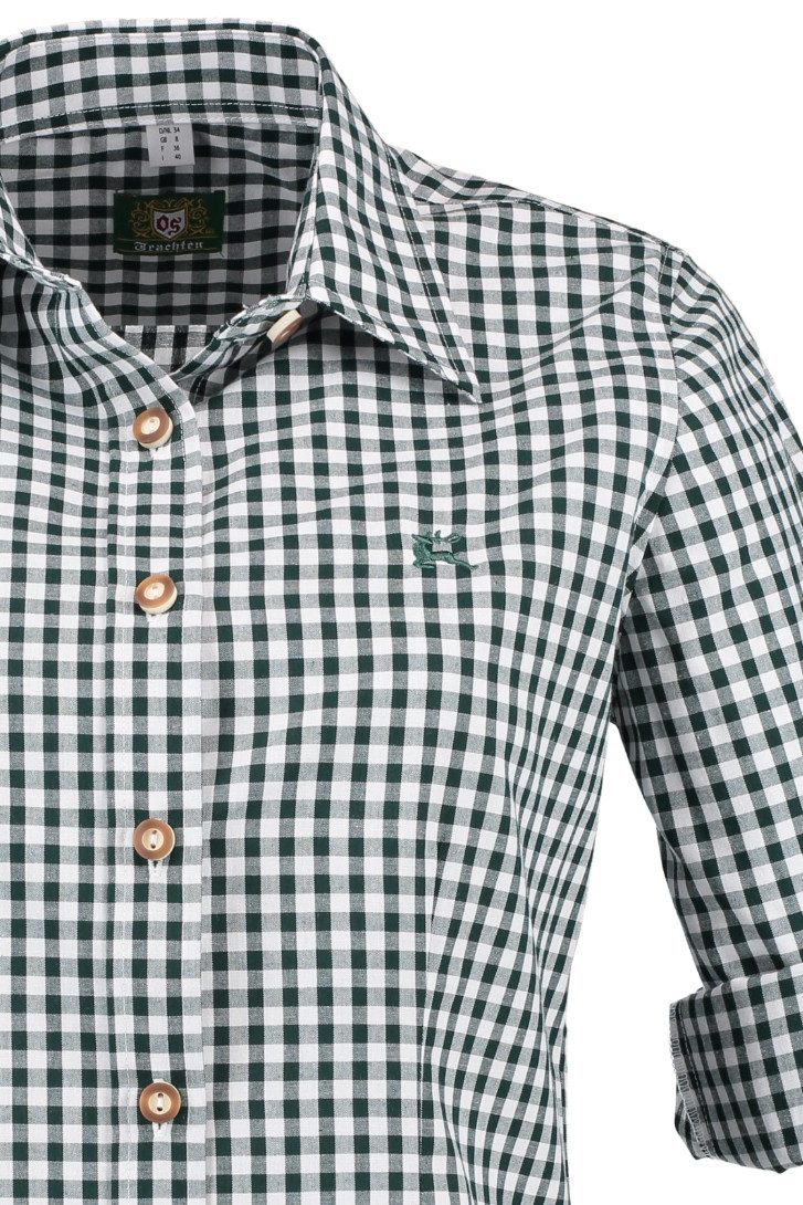 Orbis Textil GmbH & Co. KG Trachtenbluse Trachtenbluse - DALILA - beere, dunkelgrün, weinrot