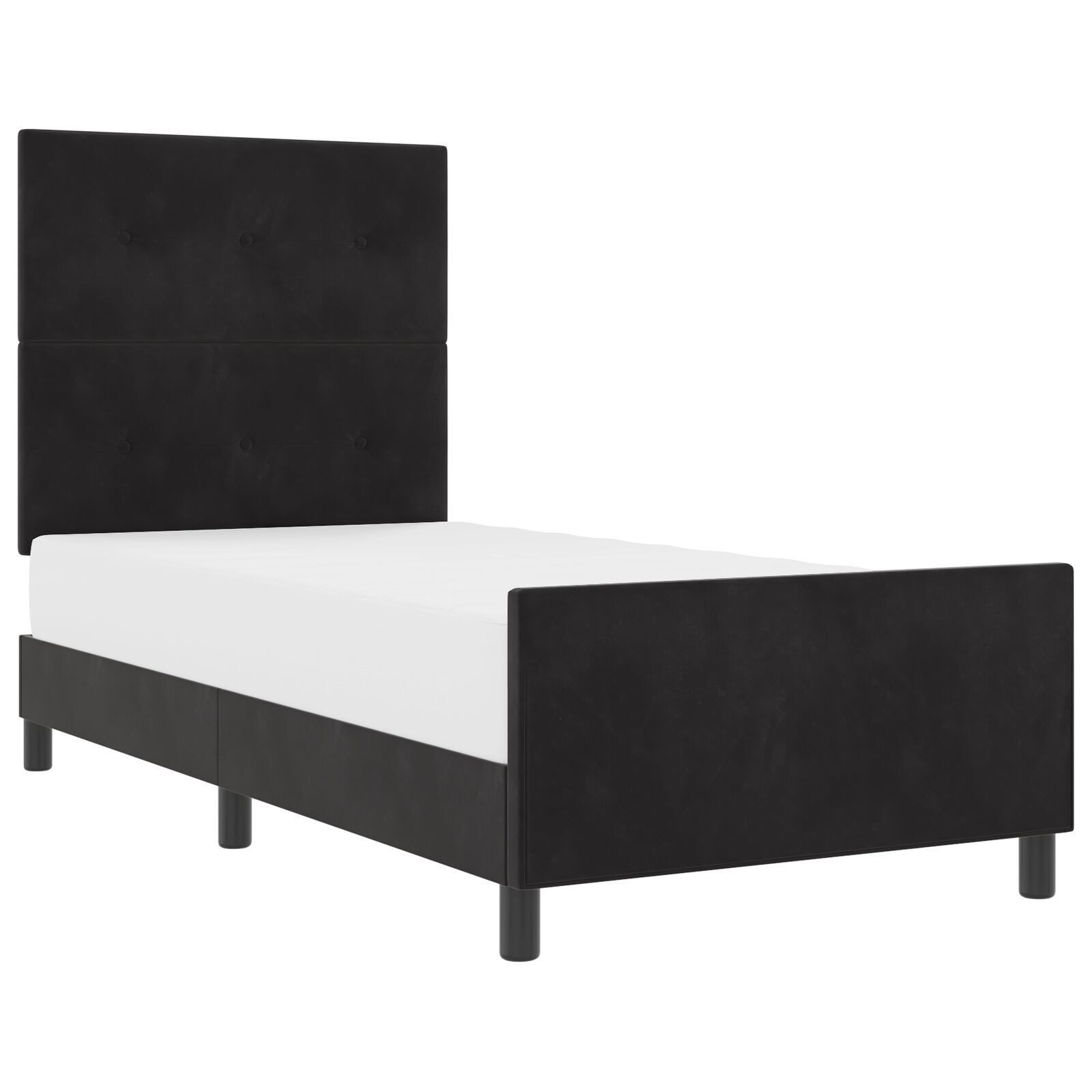 vidaXL Bett Bettgestell Schwarz 100x200 cm Samt (1-tlg) günstig online kaufen