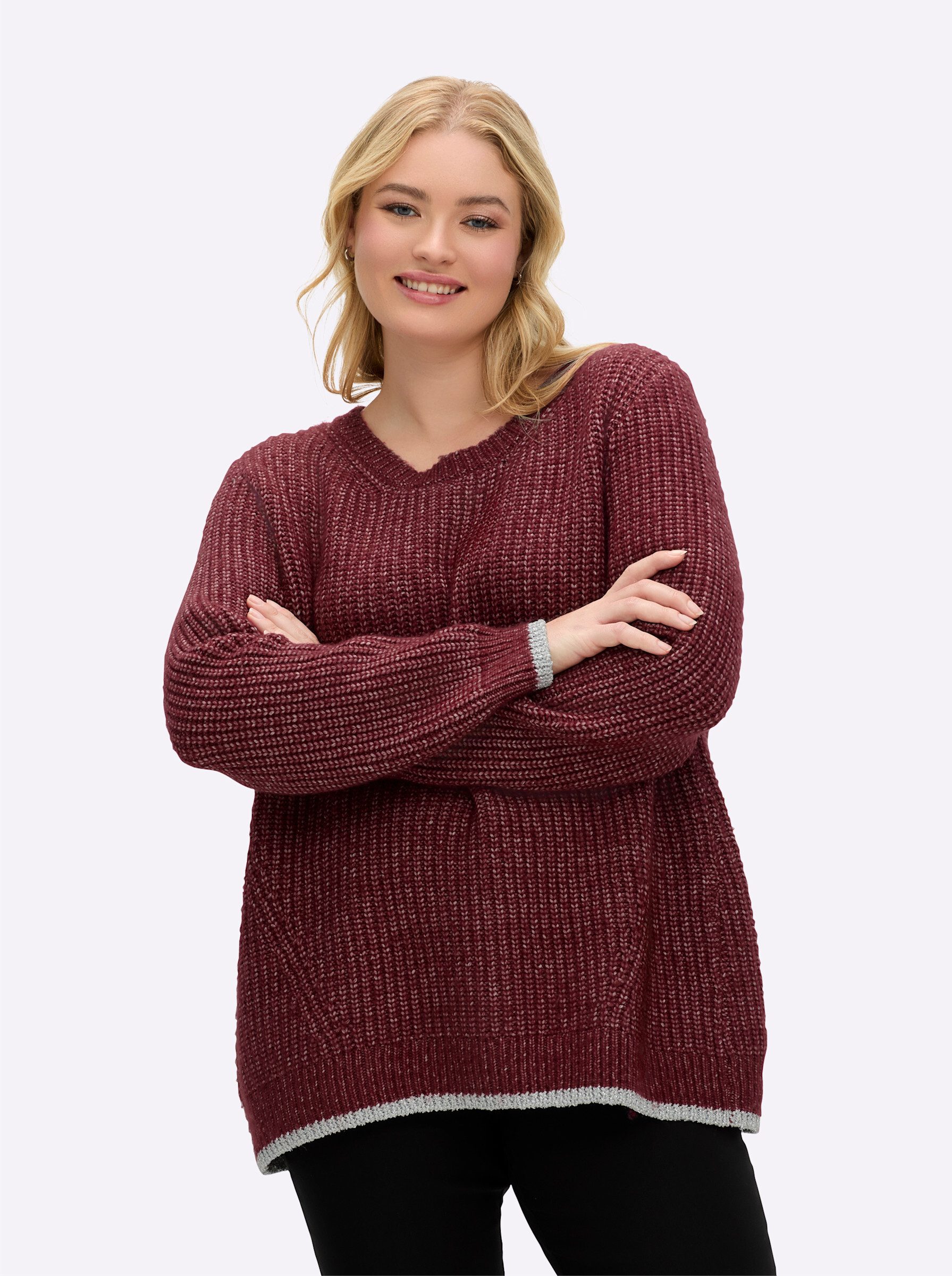 Sheego Strickpullover Pullover günstig online kaufen