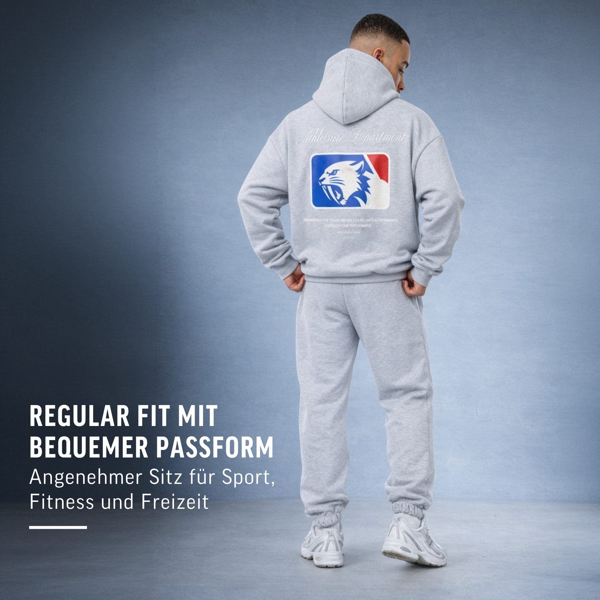 Smilodox Jogginghose Striver, Trainingshose Regular Fit mit elastischem Bund, Sport Seitentaschen Bündchen Smilodox Patch Stickerei Gym Freizeit