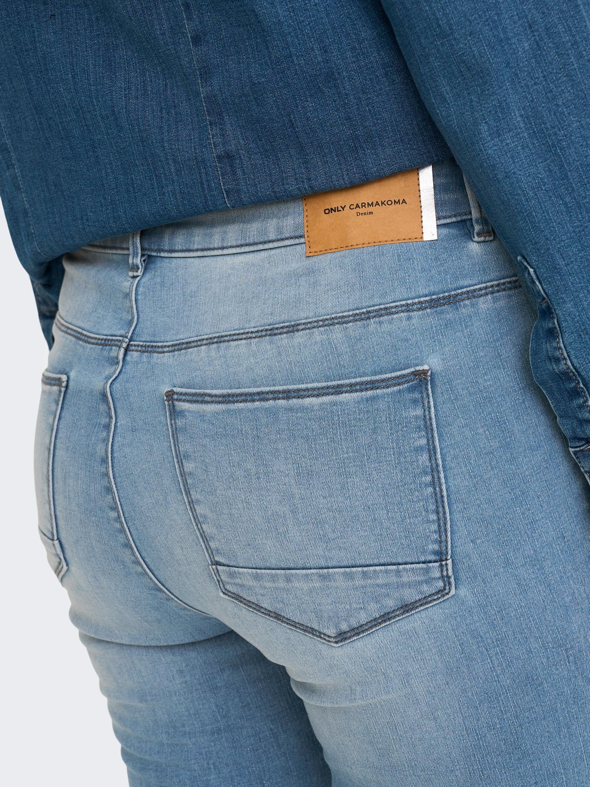 NOOS SK Skinny-fit-Jeans ANK CARKARLA DNM Effekt REG BJ759 mit ONLY Destroyed CARMAKOMA