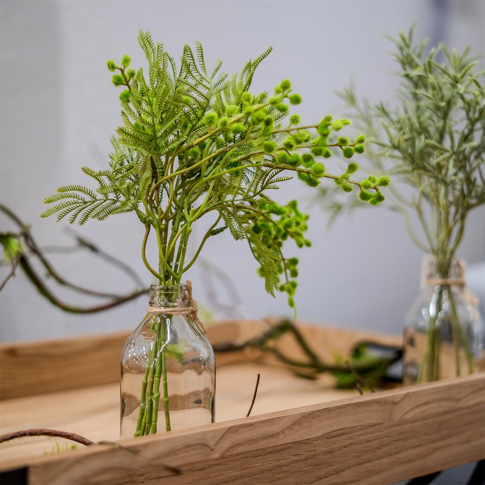 Kunstblume Kunstpflanze Gräser in Vase Flora günstig online kaufen