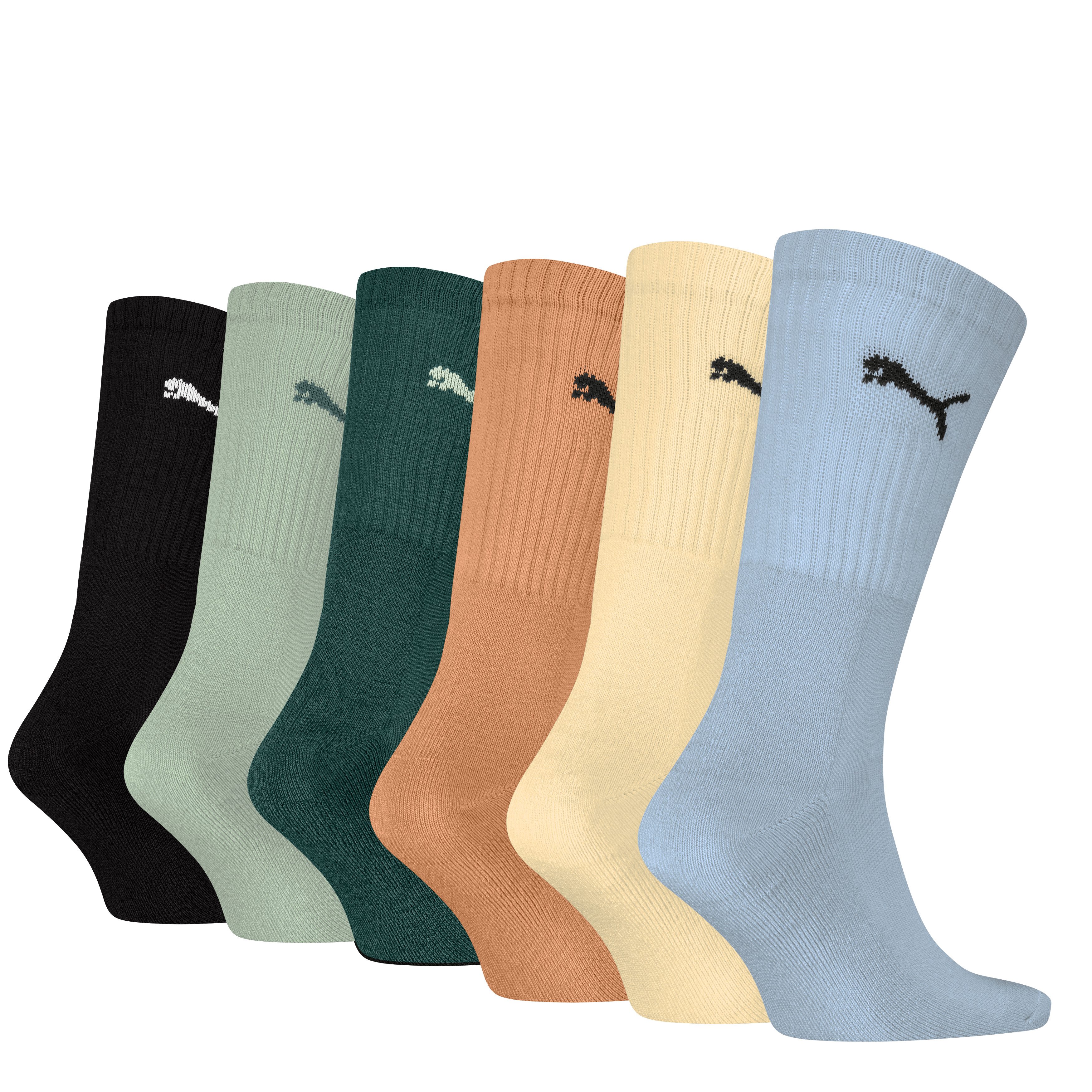 PUMA Socken PUMA UNISEX CREW SOCK 6P ECOM (6 Paar) Cat-Logo, Frottee-Sohle, Ripp-Bündchen