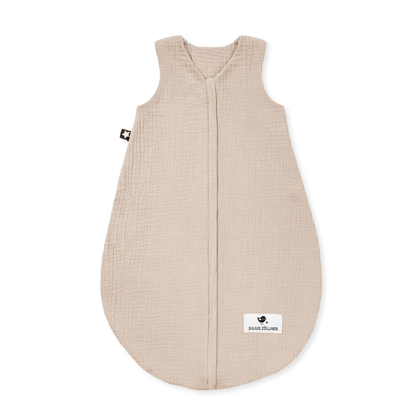 Julius Zöllner Babyschlafsack Schlafsack Sommerschlafsack Musselin sand 68/74 (1 tlg), Schlafsack Babyschlafsack