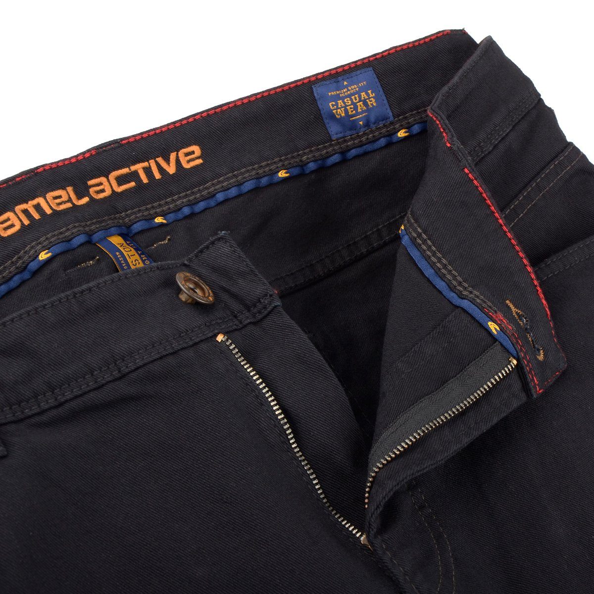 camel active Stretchjeans Houston Stretch-Jeans Camel Übergrößen schwarz Active