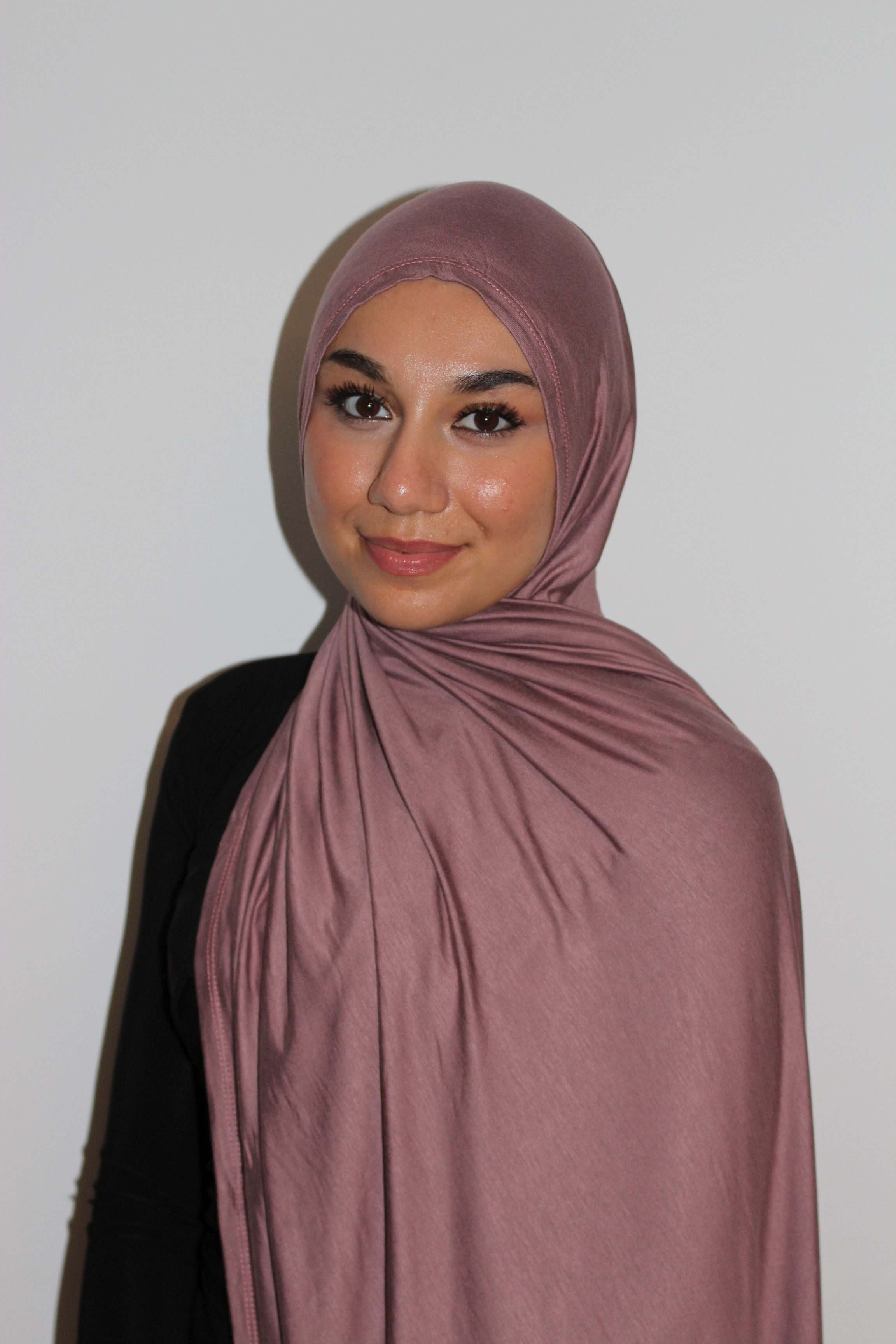 Aymasal Kopftuch Easy Jersey Hijab to-go Kopftuch Schal Tuch Islam Extra lang 180x70, Keine Nadeln oder Magnete notwendig!