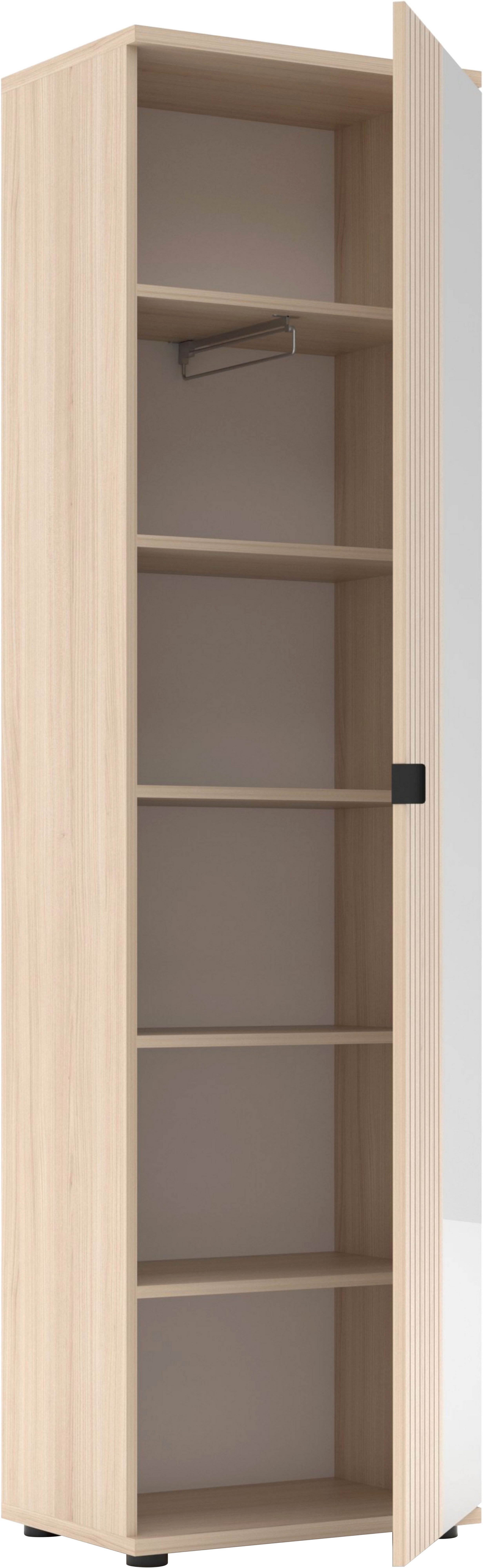 Innostyle Garderobenschrank PISA Garderobenschrank (1-St) Tür re/li montierbar, ausziehbare Kleiderstange, Soft Close