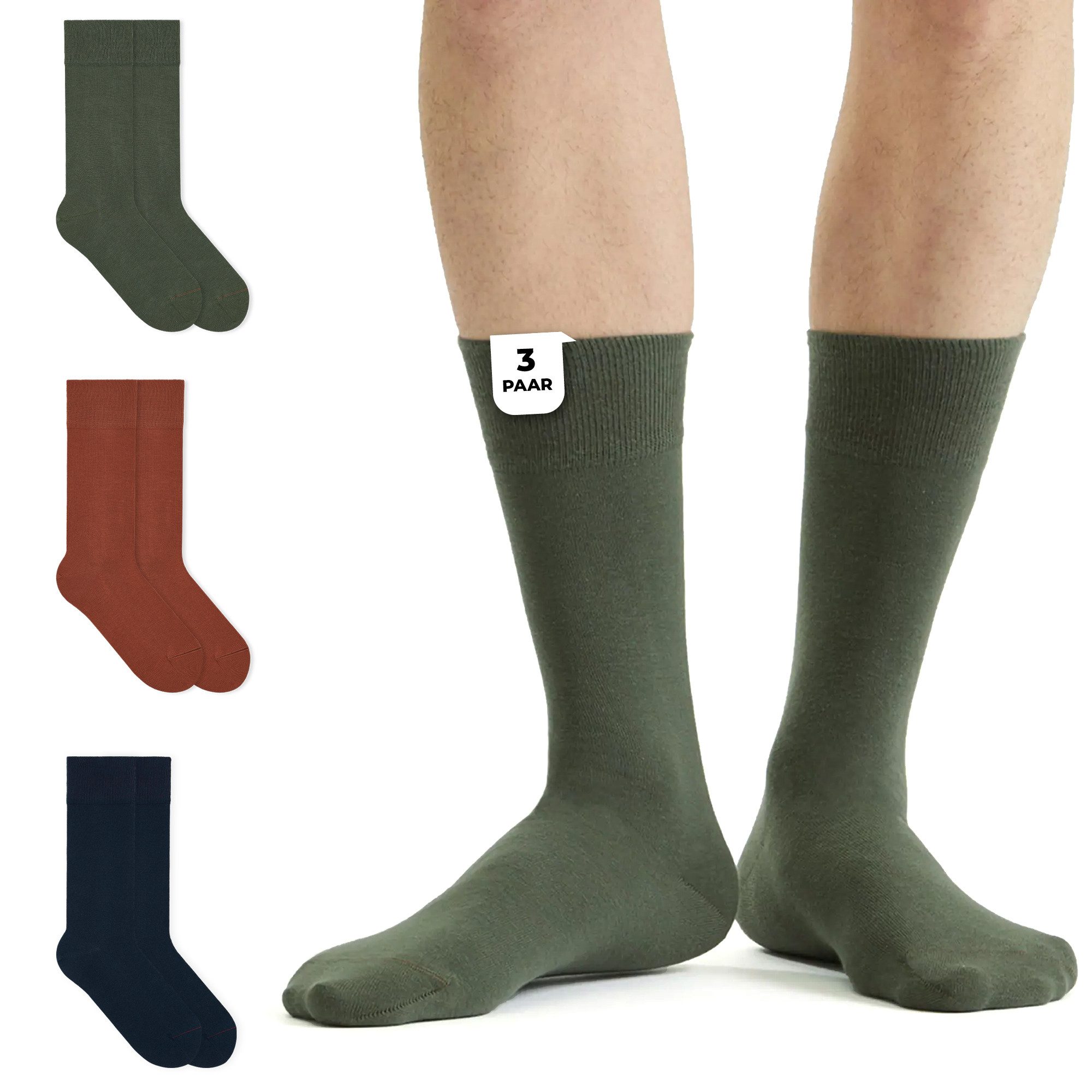 Socken Mehrfarbige Sets Bio-Baumwolle 35-46 Unisex