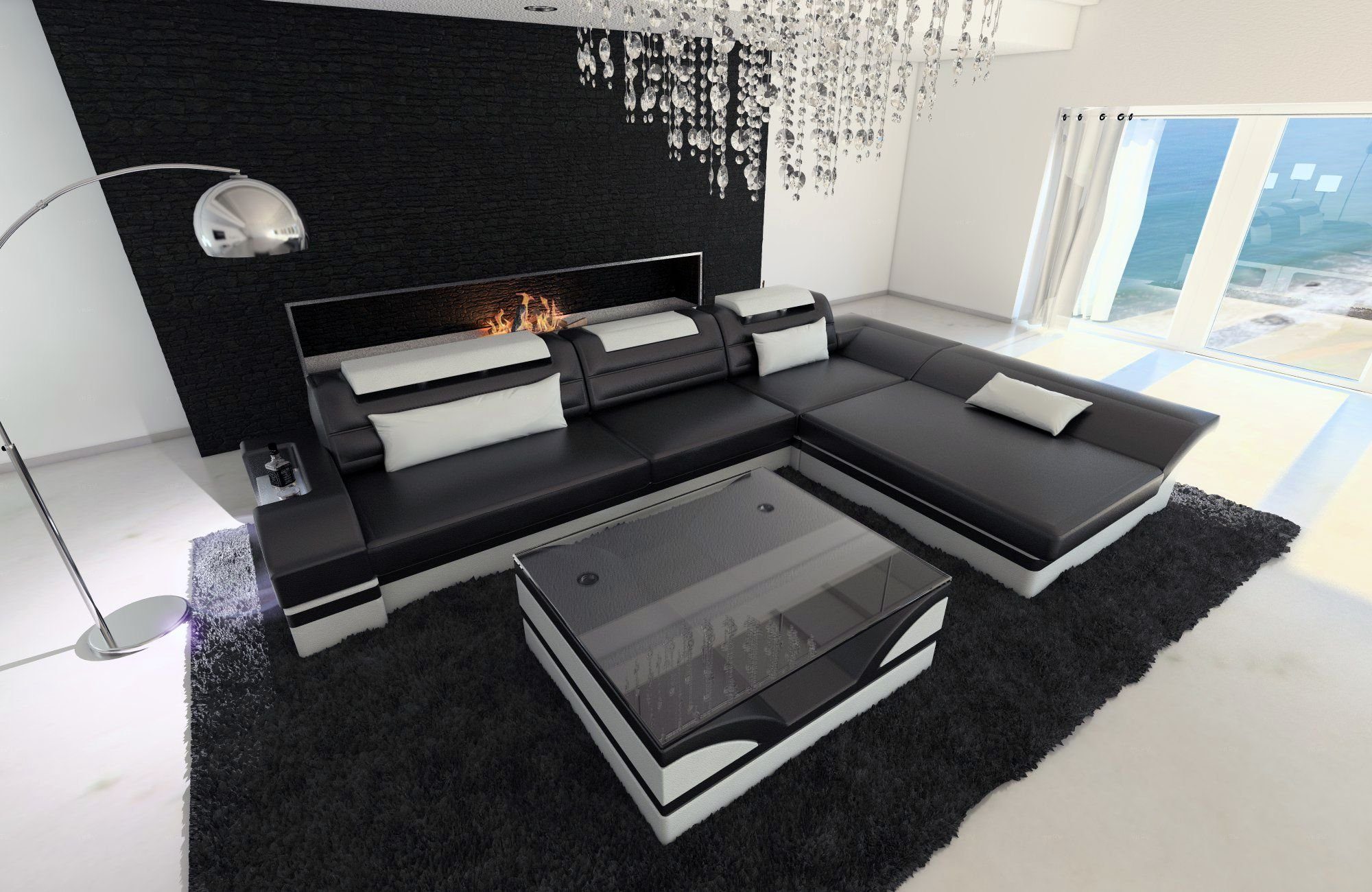 Sofa Dreams Ecksofa Couch Leder Sofa günstig online kaufen