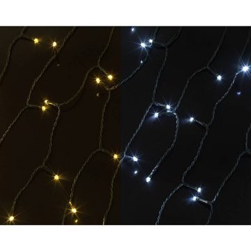Sygonix Lichternetz Eiskristall-LED-Außenlichterkette mit, Leuchtmodus einstellbar, mit Fernbedienung