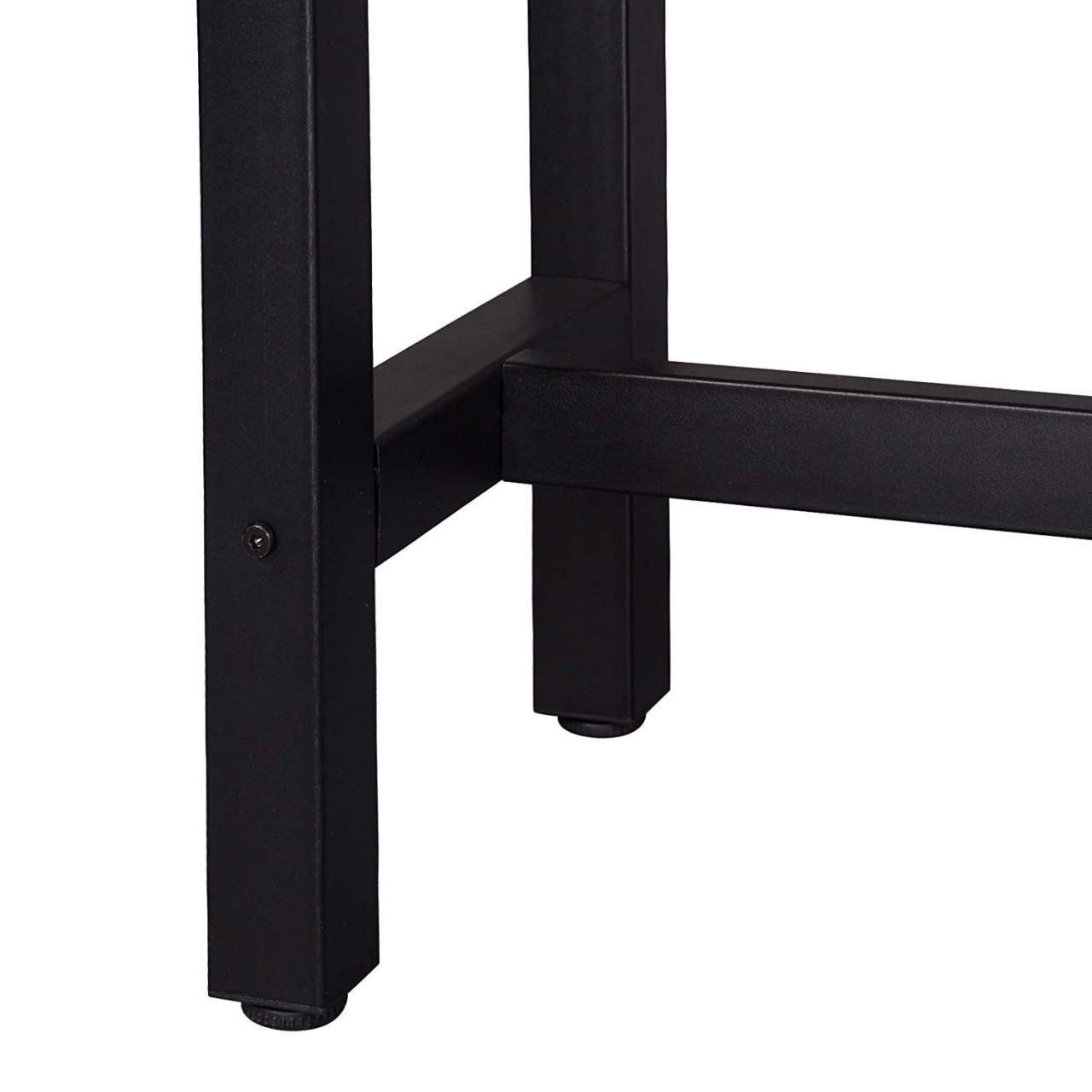 Woltu Bartisch (1-St), | Tischplatte 120x40x100cm MDF, aus Schwarz schwarz Metallgestell