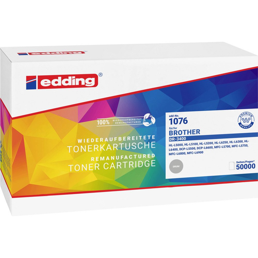 edding Tonerpatrone Edding Trommel ersetzt Brother DR-3400 Kompatibel 50000 Seiten EDD-1