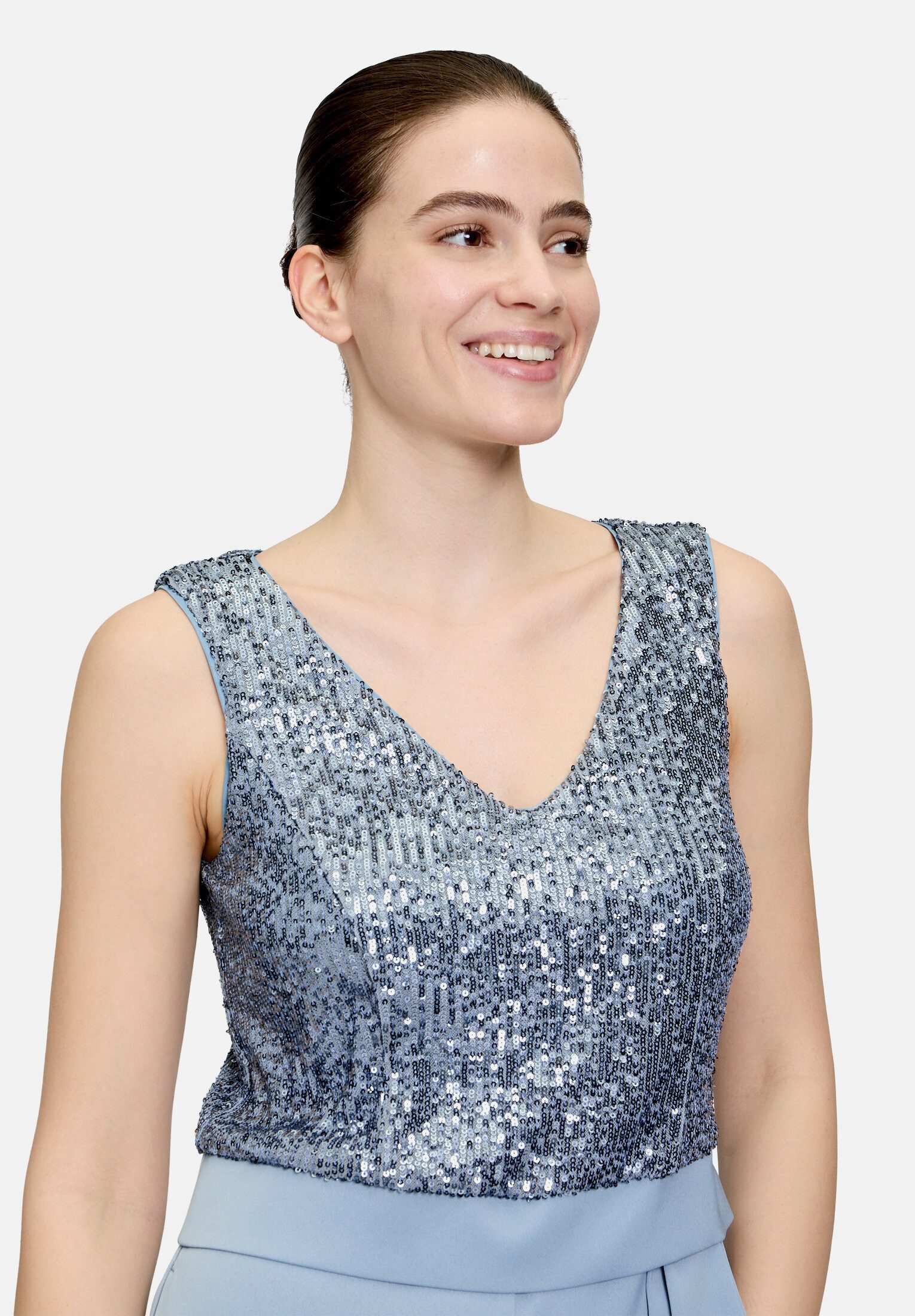 Vera Mont Overall Damen mit Pailletten (1-tlg) Nahtführung