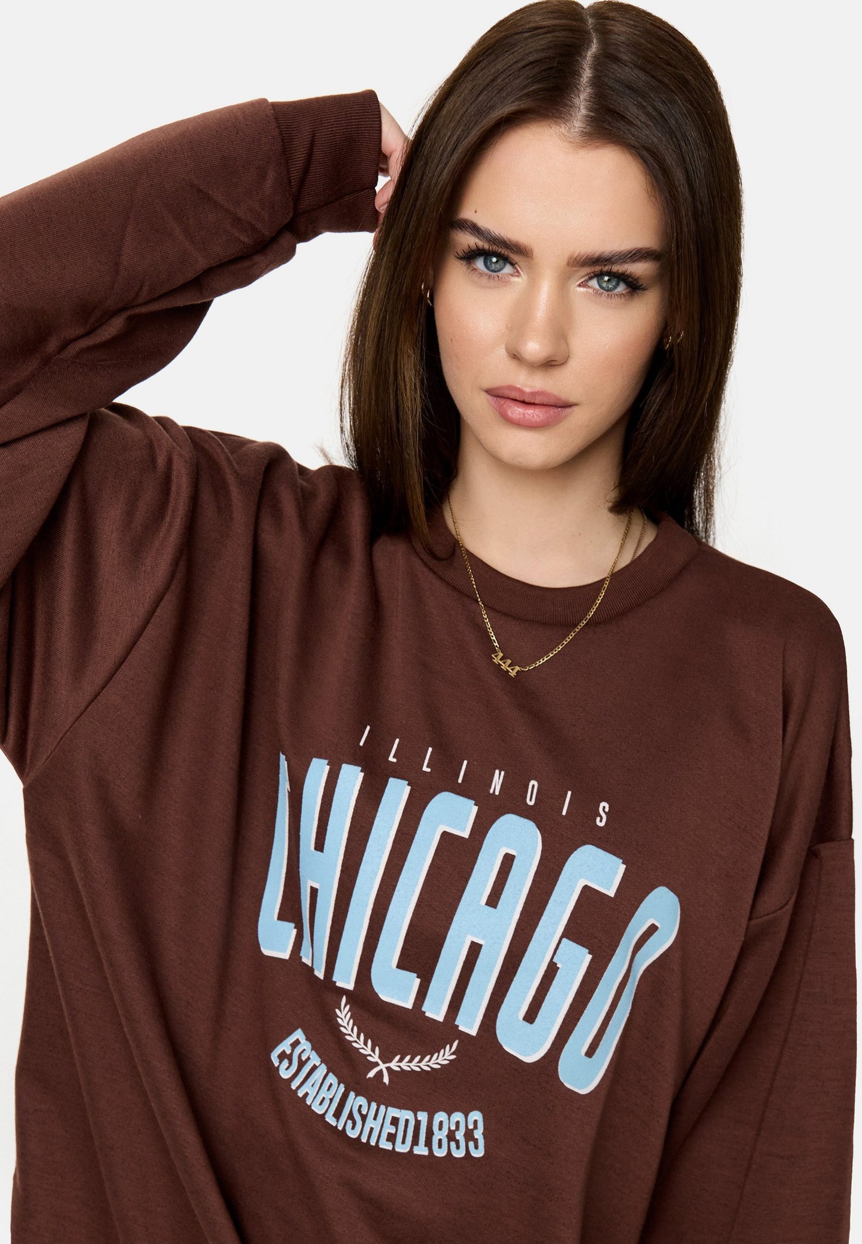 Worldclassca Sweatshirt Worldclassca Oversized Sweatshirt Sweater Shirt Bedruckt Langarmshirt Neue Kollektion - Stilvolle und gemütliche Streetwear Mode