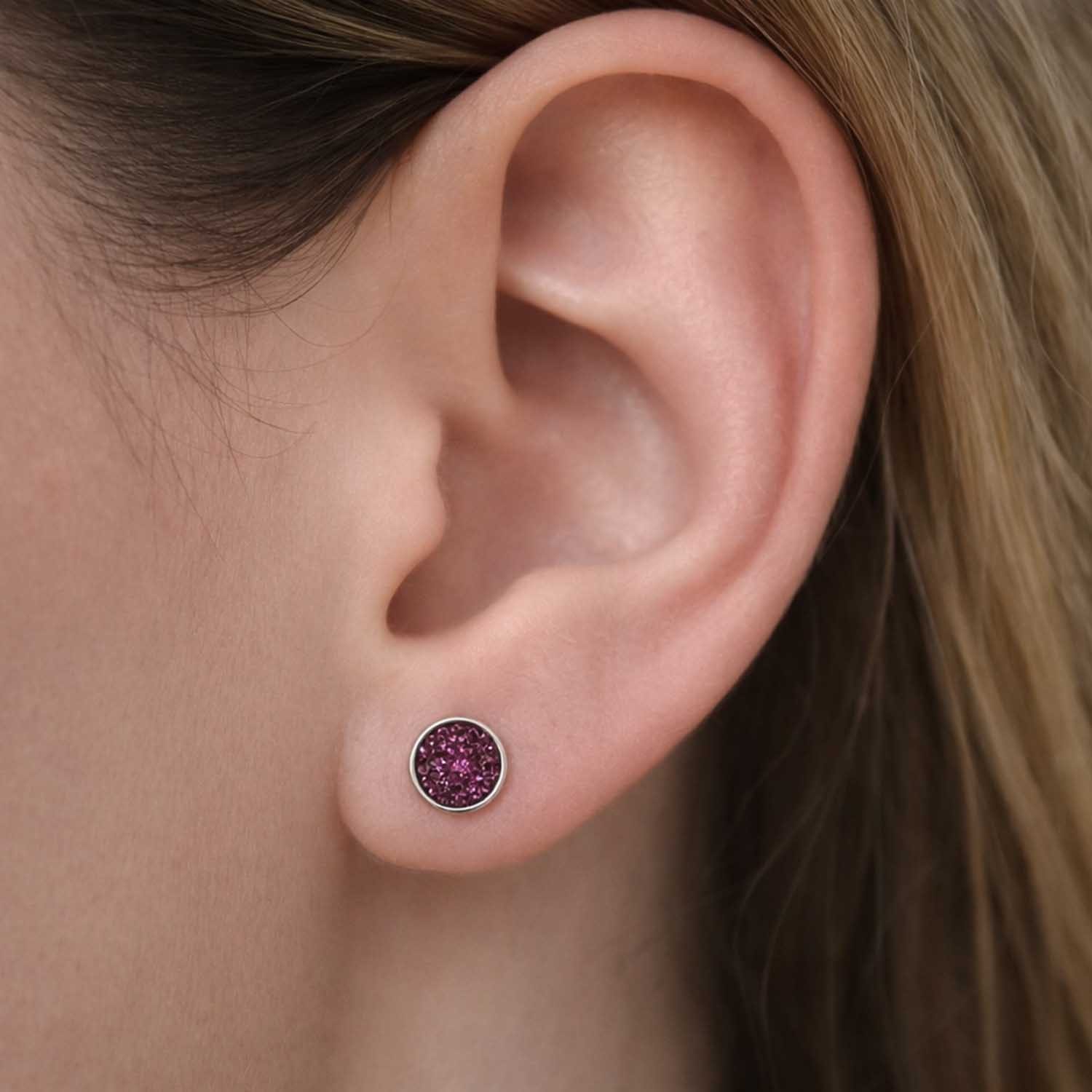 Impala Paar Ohrstecker Jessica aus 925 Silber mit Kristallsteinen, 925 Sterling Silber, Ohrstecker mit Kristallsteinen