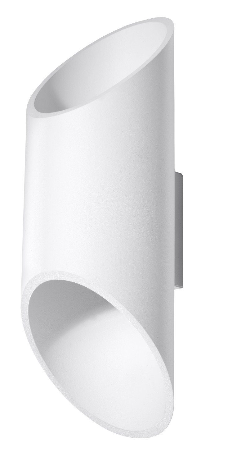 Warmweiß, Weiß modern Lampe Down Aluminium Wandlampe Leuchte Up wechselbar, Licht-Erlebnisse Wohnzimmer LED NIXON, Wandleuchte