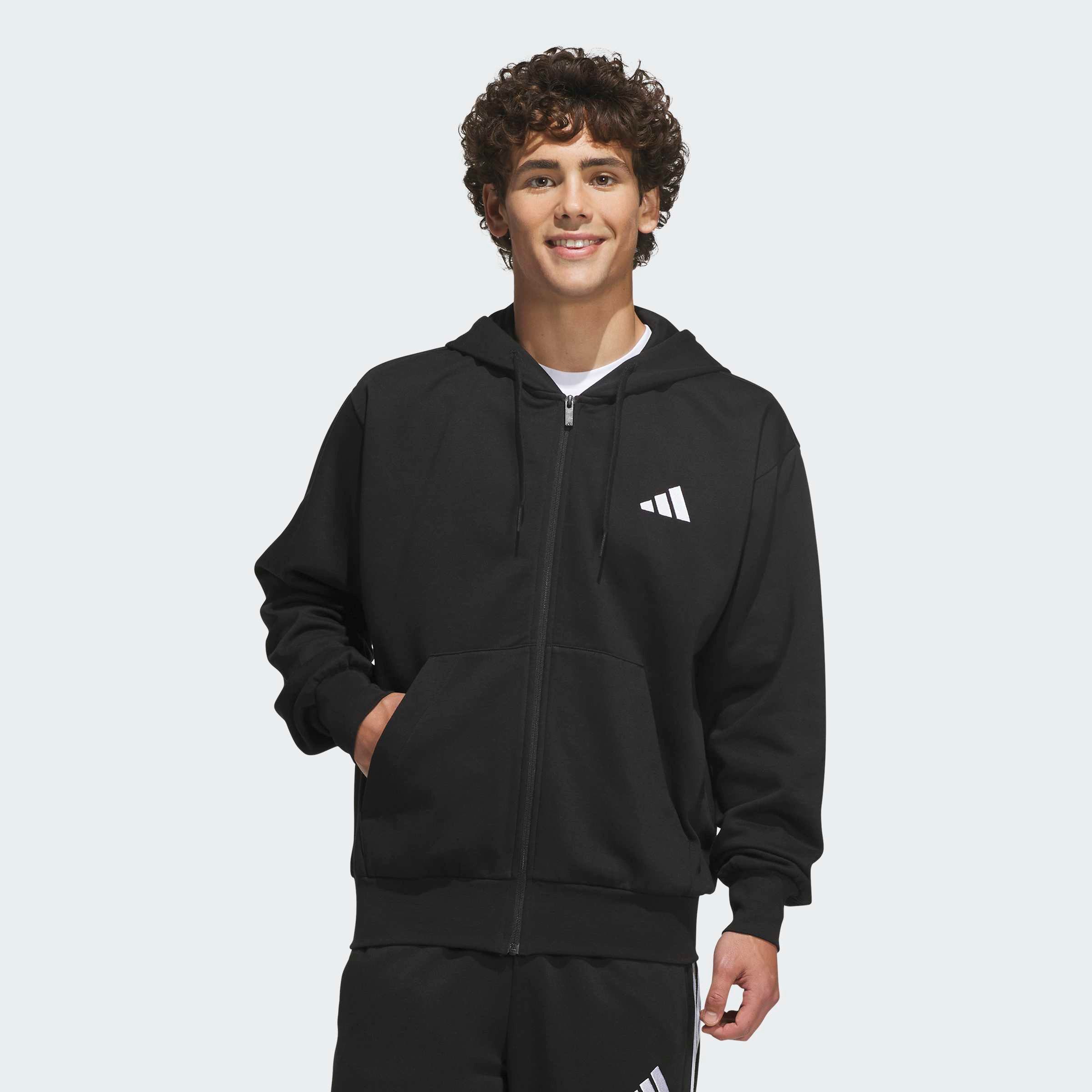 adidas Sportswear Kapuzensweatjacke M FEELCOZY FZ mit angesetzten Bündchen an Ärmeln und Rumpf, in normaler Schnittform