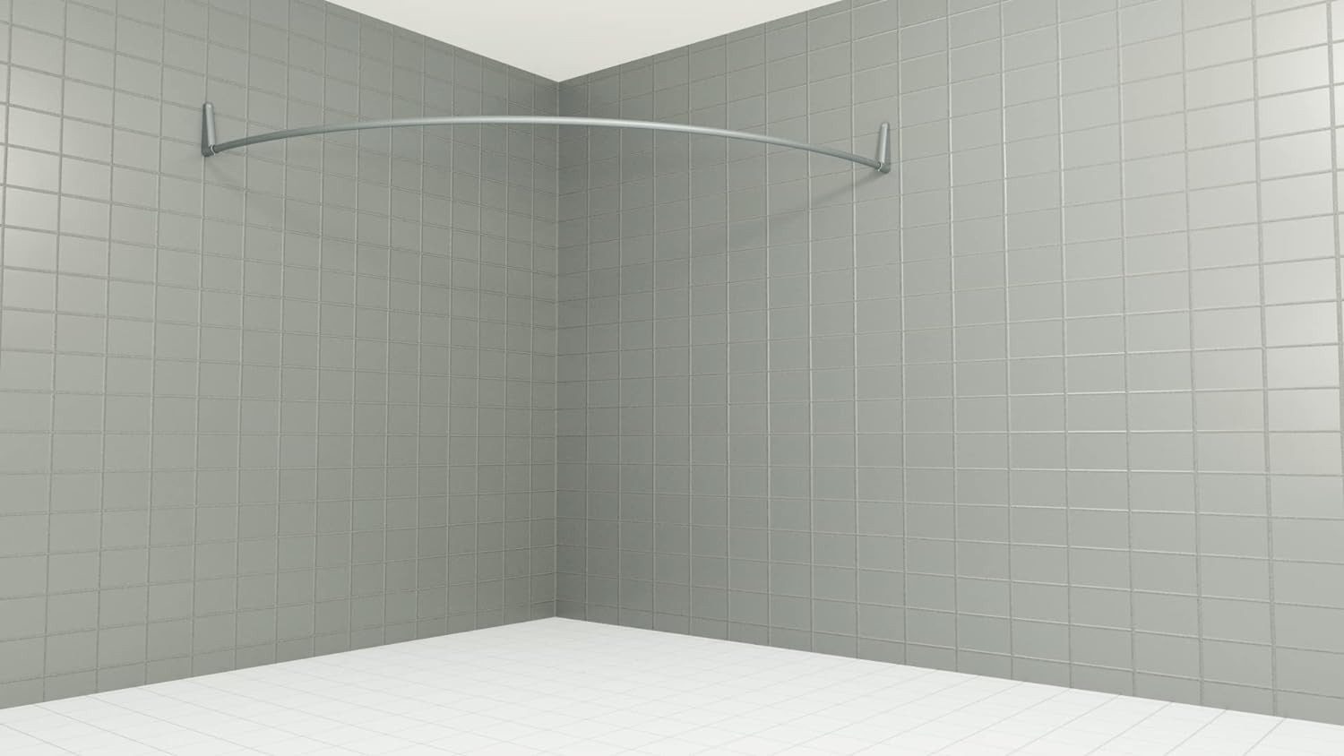 Erica Duschvorhangstange Duschstange Ecke 140x140 cm, Wandmontage, ohne Dec günstig online kaufen