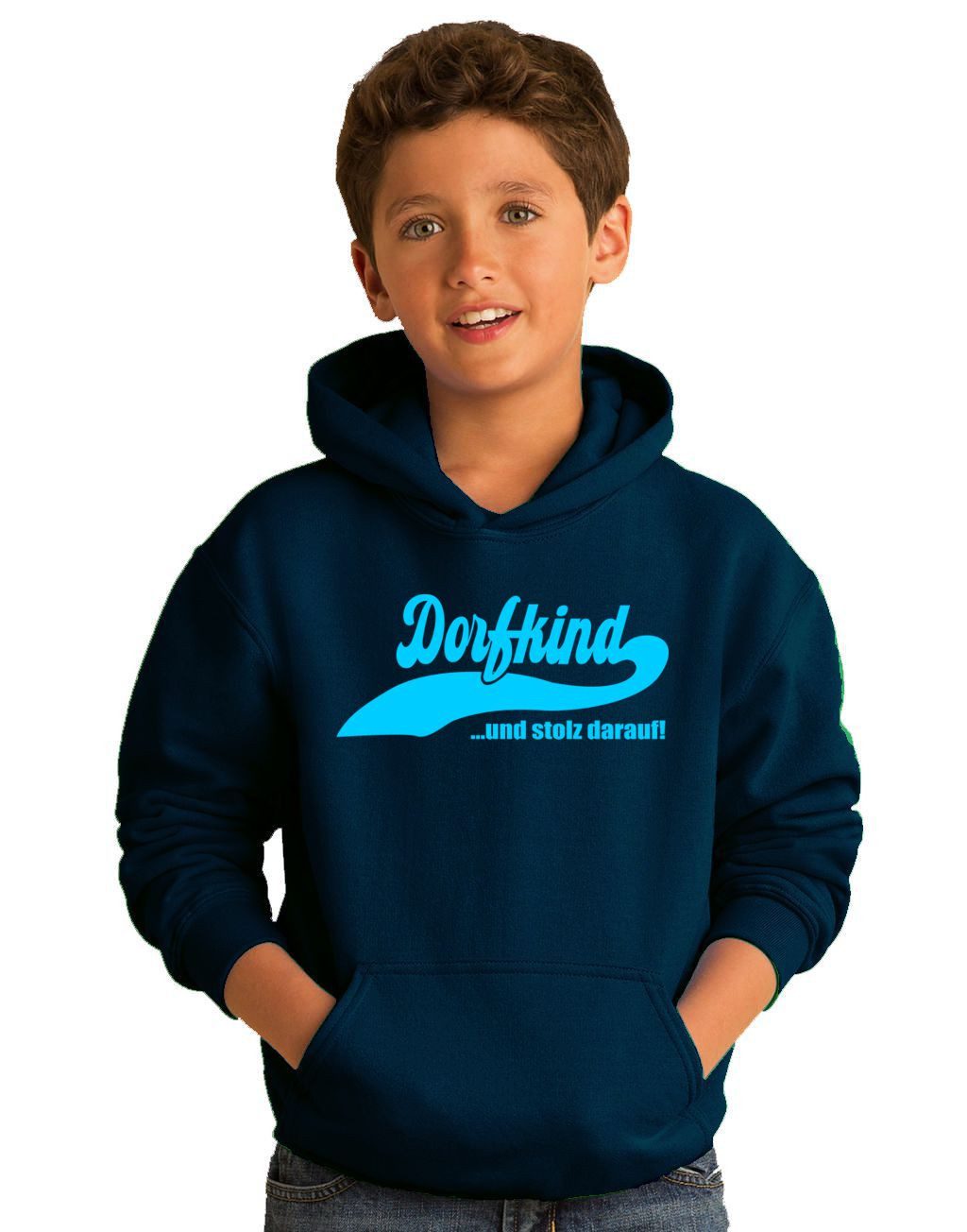 coole-fun-t-shirts Hoodie DORFKIND Sweatshirt mit Kapuze Hoodie Pullover Pulli Känguruhtasche