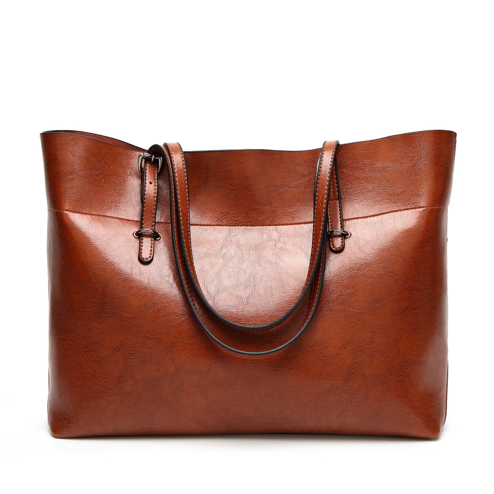AURIVION Tragetasche Damen Laptoptasche aus PU Leder, große Shopper Tasche (Set, 1-tlg., Business Tote Bag Damen für Arbeit, Reise & Schule), Wasserdichte Schultertasche mit Reißverschluss für Büro