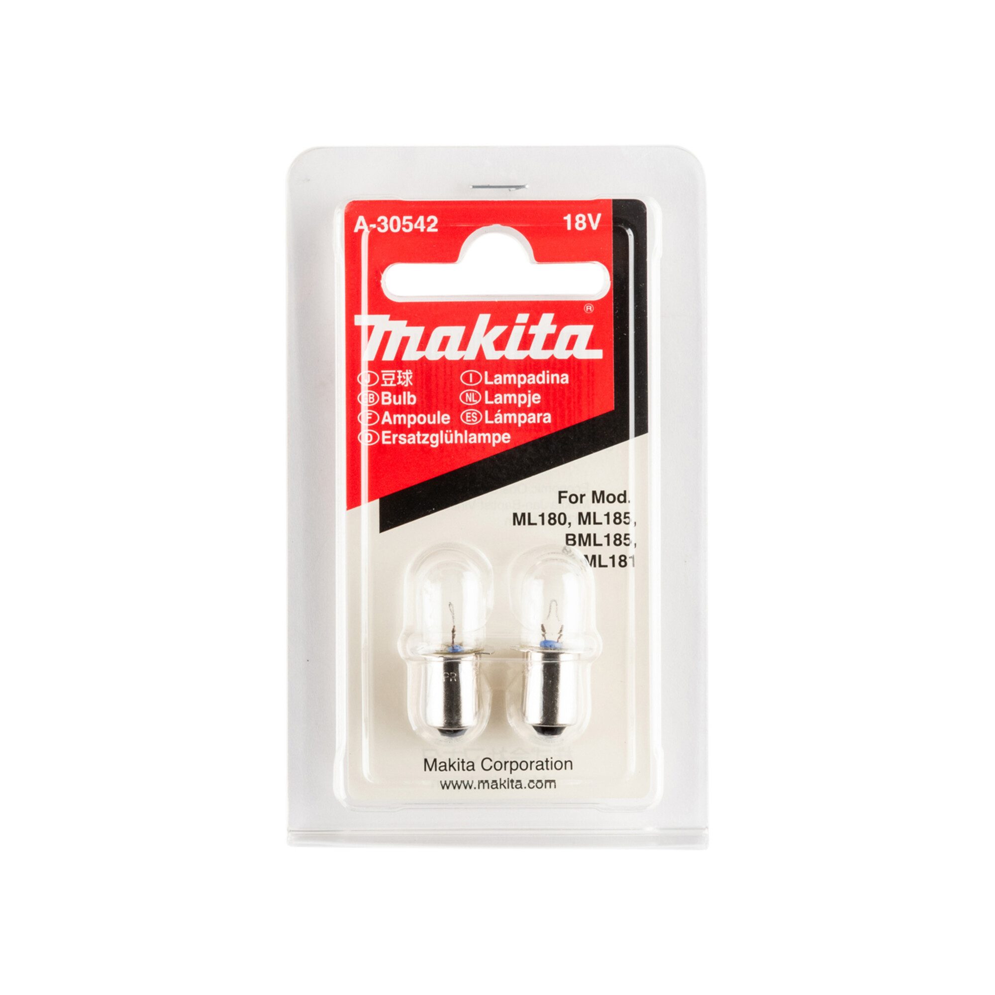 Makita Arbeitsleuchte Makita Glühlampe 18V 2 Stück (A-30542) 2 Stk