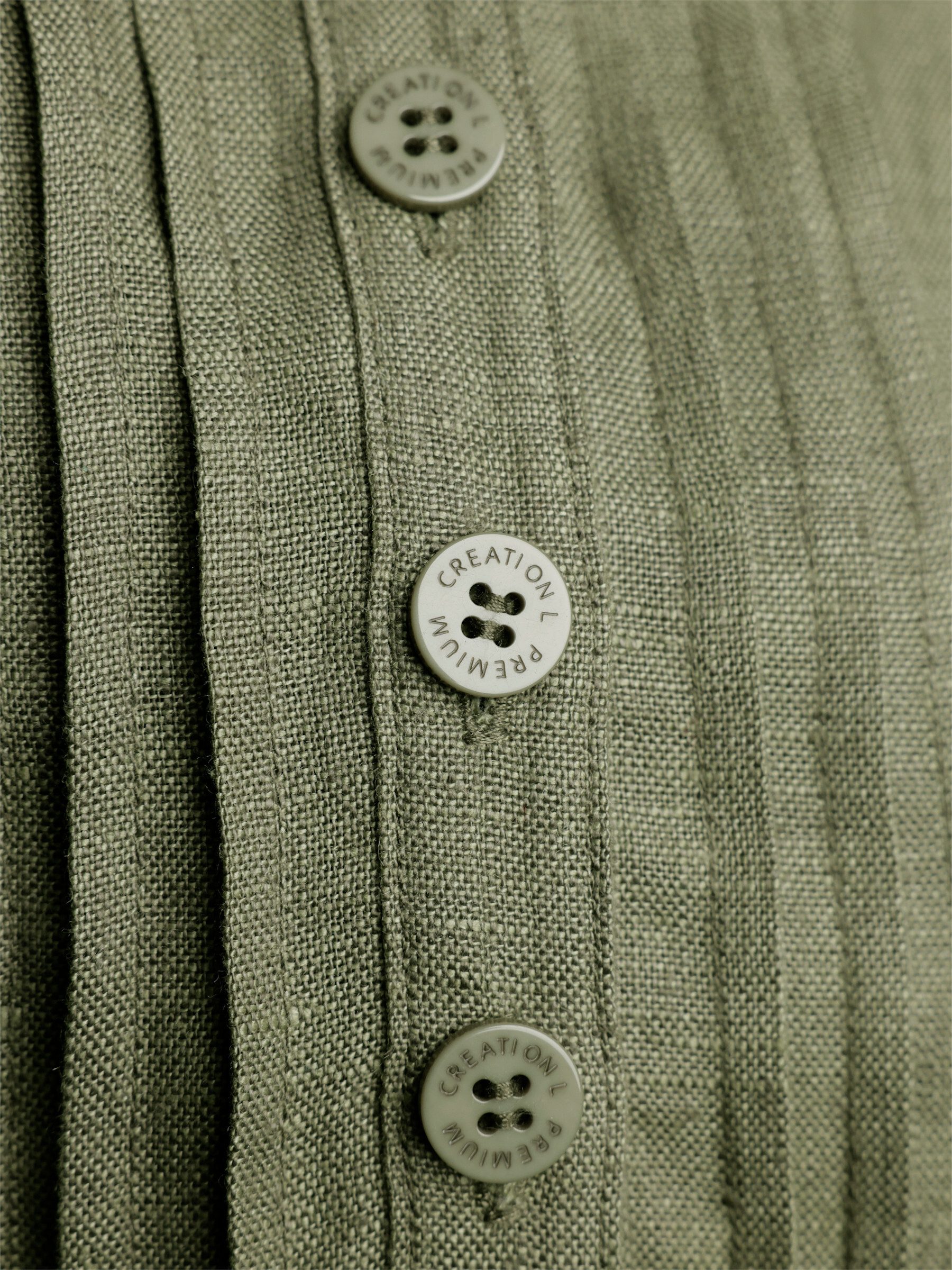 creation L Etuikleid Leinen-Kleid Kurzarm