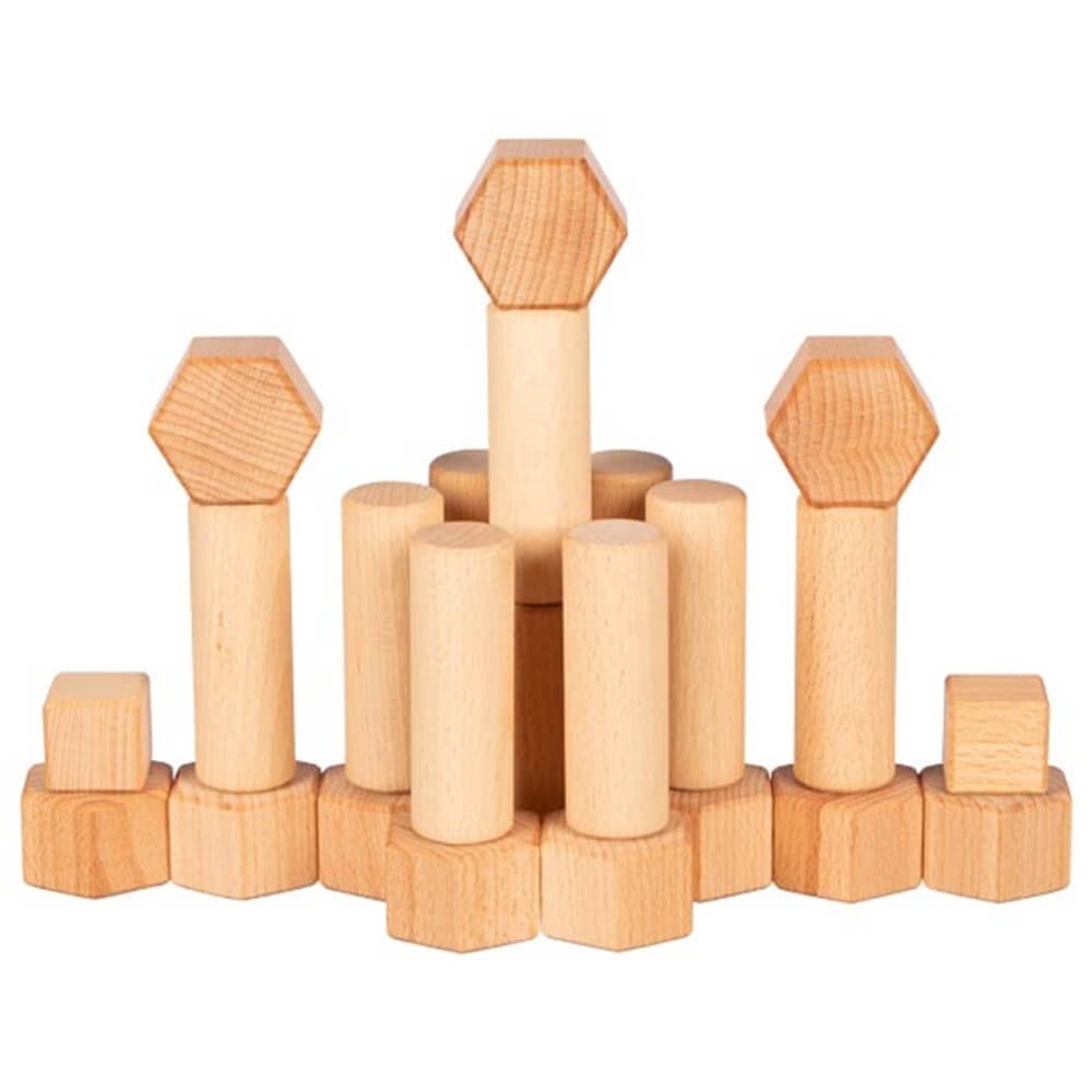 goki goki Bausteine mit Walnussöl veredelt, nature Holzbaukasten