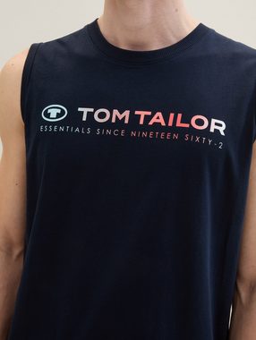 TOM TAILOR T-Shirt Tanktop mit Logo Print