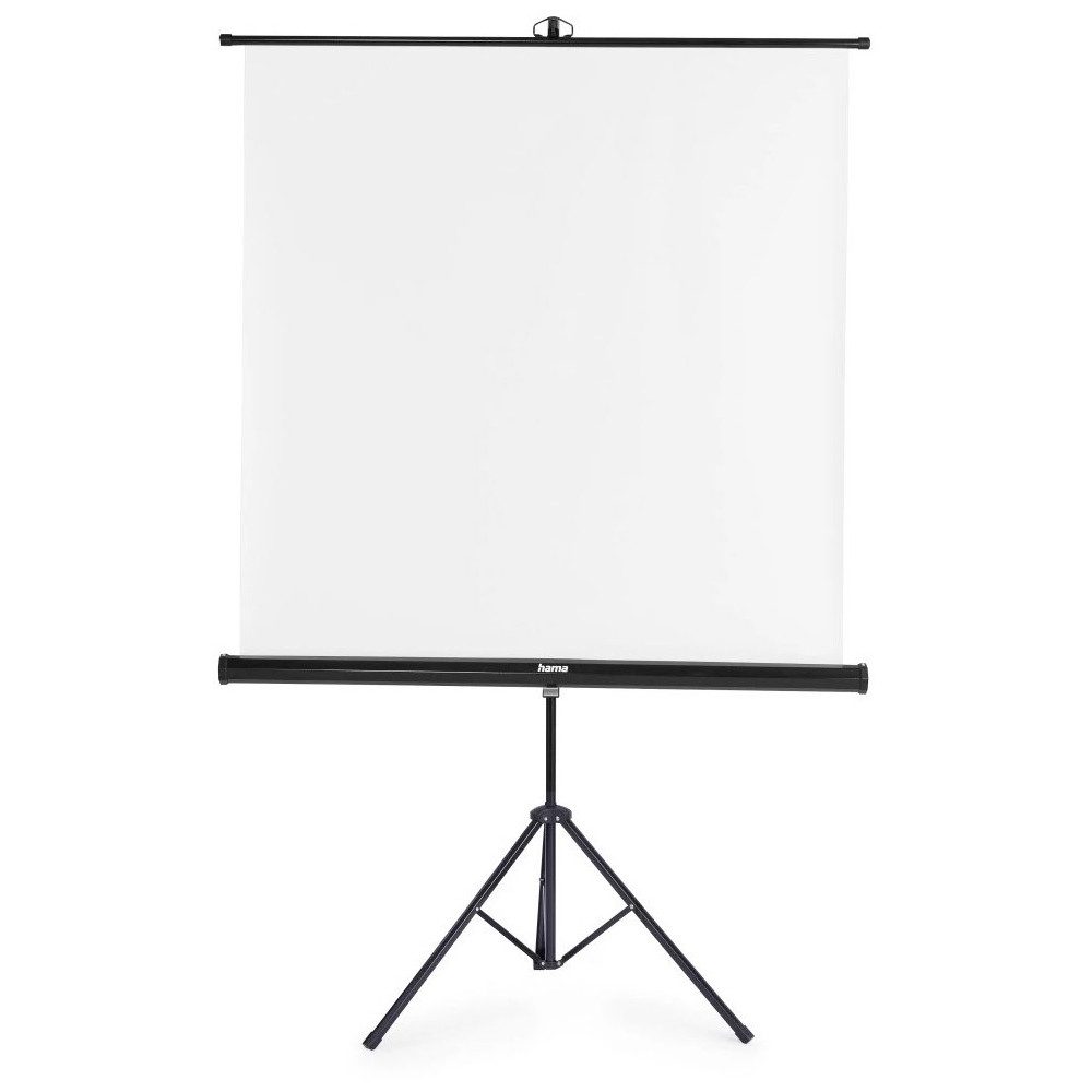 Hama Beamer-Deckenhalterung 00021575 Leinwand mit Stativ 125x125cm mobile projektion weiß, (Mobile Projektionswand, Inklusive Dreibein-Stativ, Mobile Projektionswand mit Dreibein-Stativ)