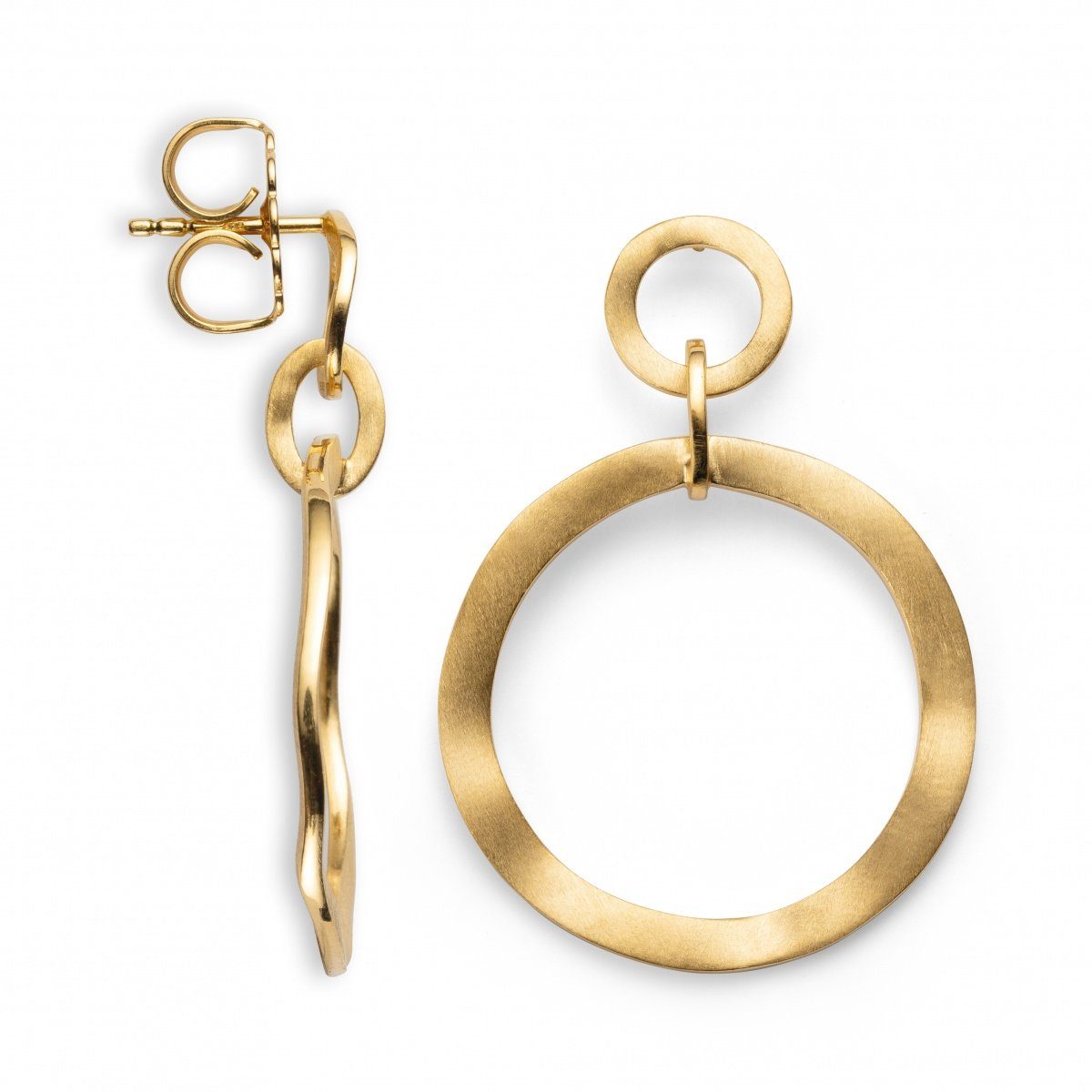 Bastian Inverun Paar Creolen Bastian Inverun Ohrstecker Golden Circles 39950