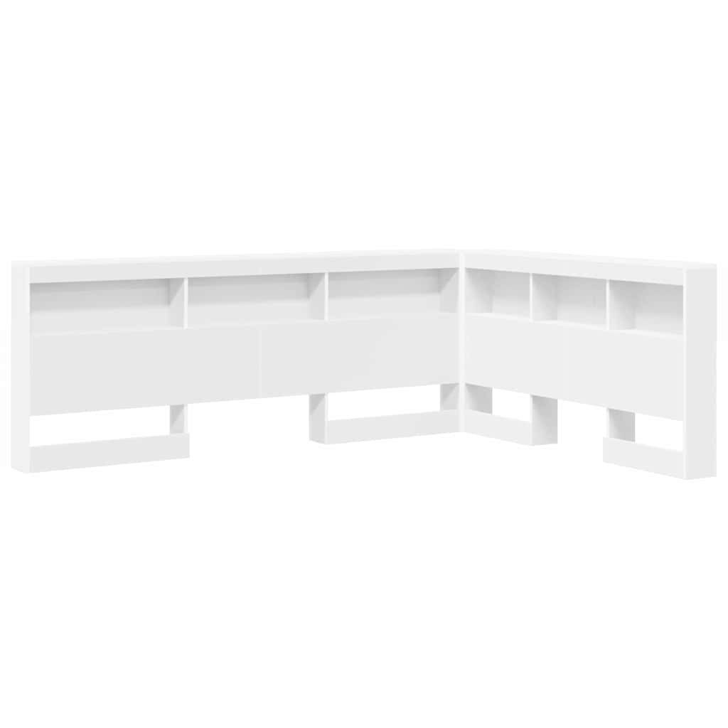 vidaXL Bett Aufbewahrungskopfteil Weiß Holzwerkstoff (1-tlg)