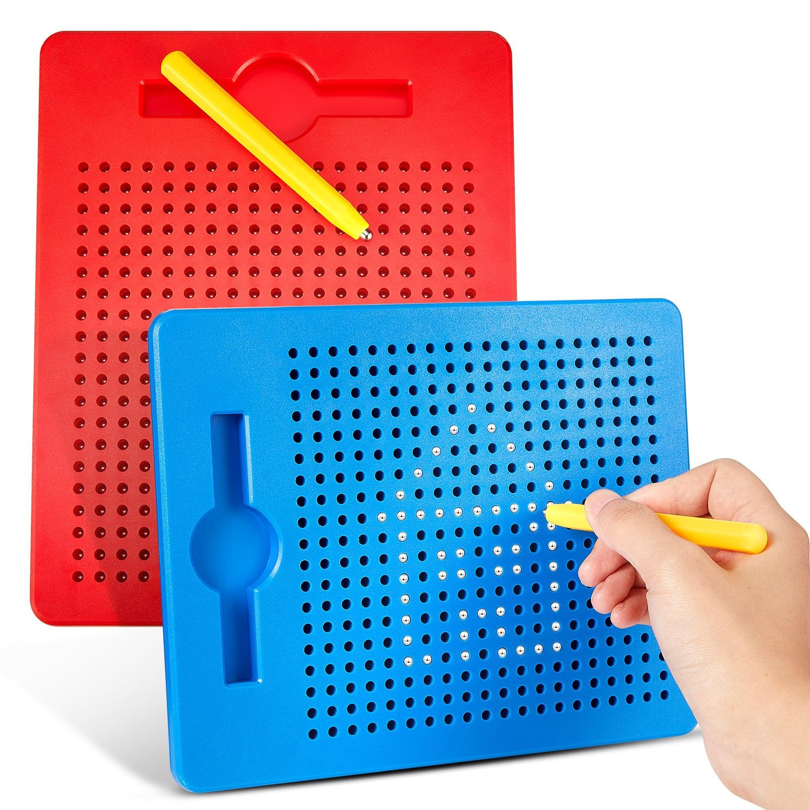 CLTYQ Zaubertafel Zaubertafel Das magische Magnetspiel Pack of 2 Magnetic Drawing Boards, Magnetisches Zeichenbrett Kinder,Pädagogisches Spielzeug mit und Stift